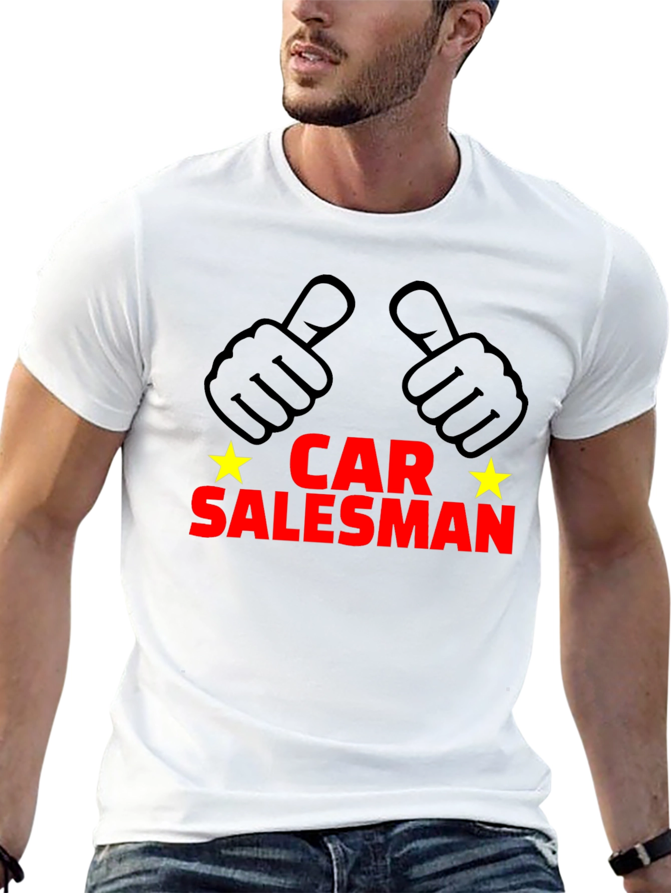 Black Car Salesman Funny Graphic T-Shirt view 13