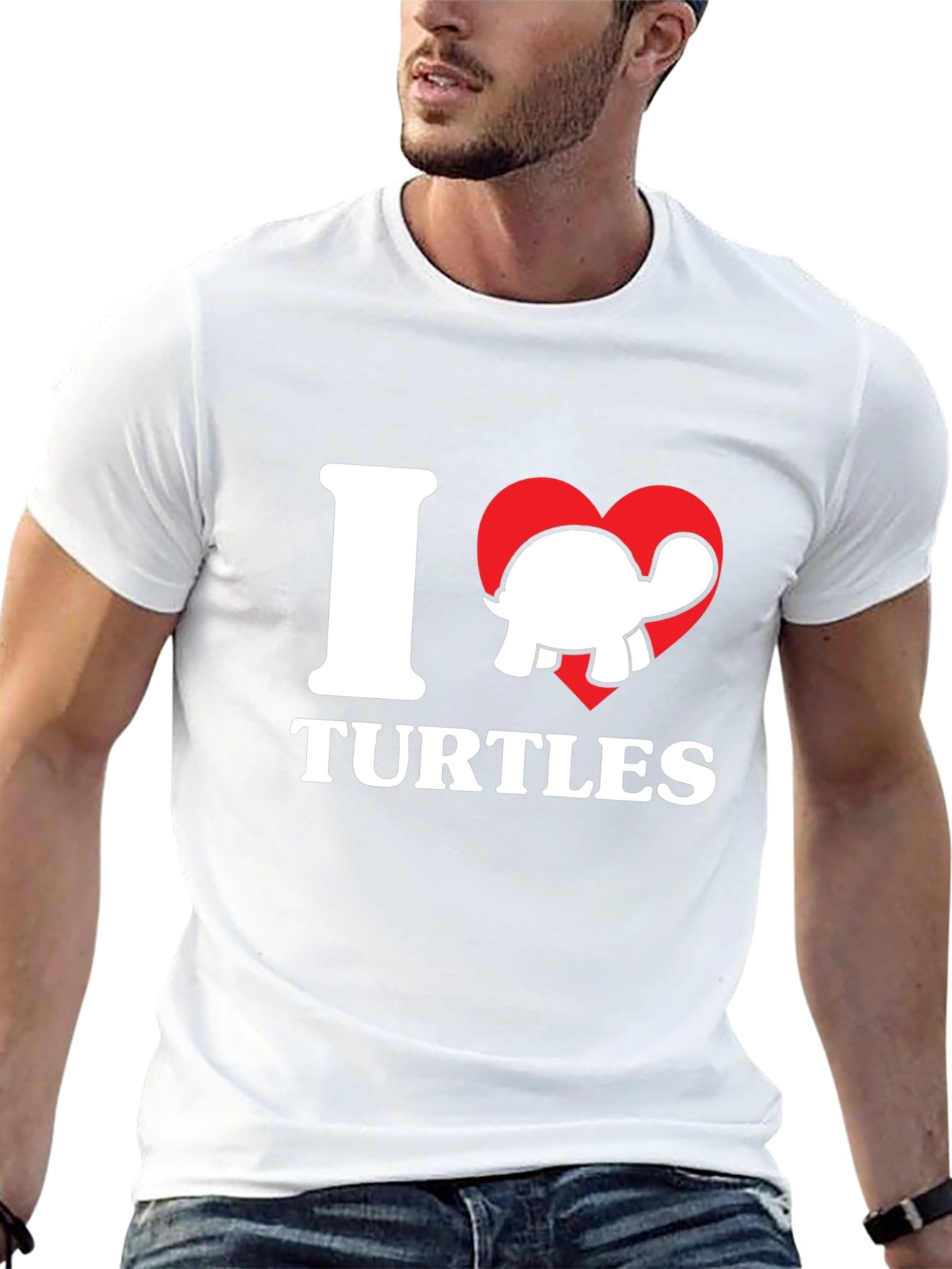 Black I Heart Turtles Graphic T-Shirt - Soft Cotton Tee view 13