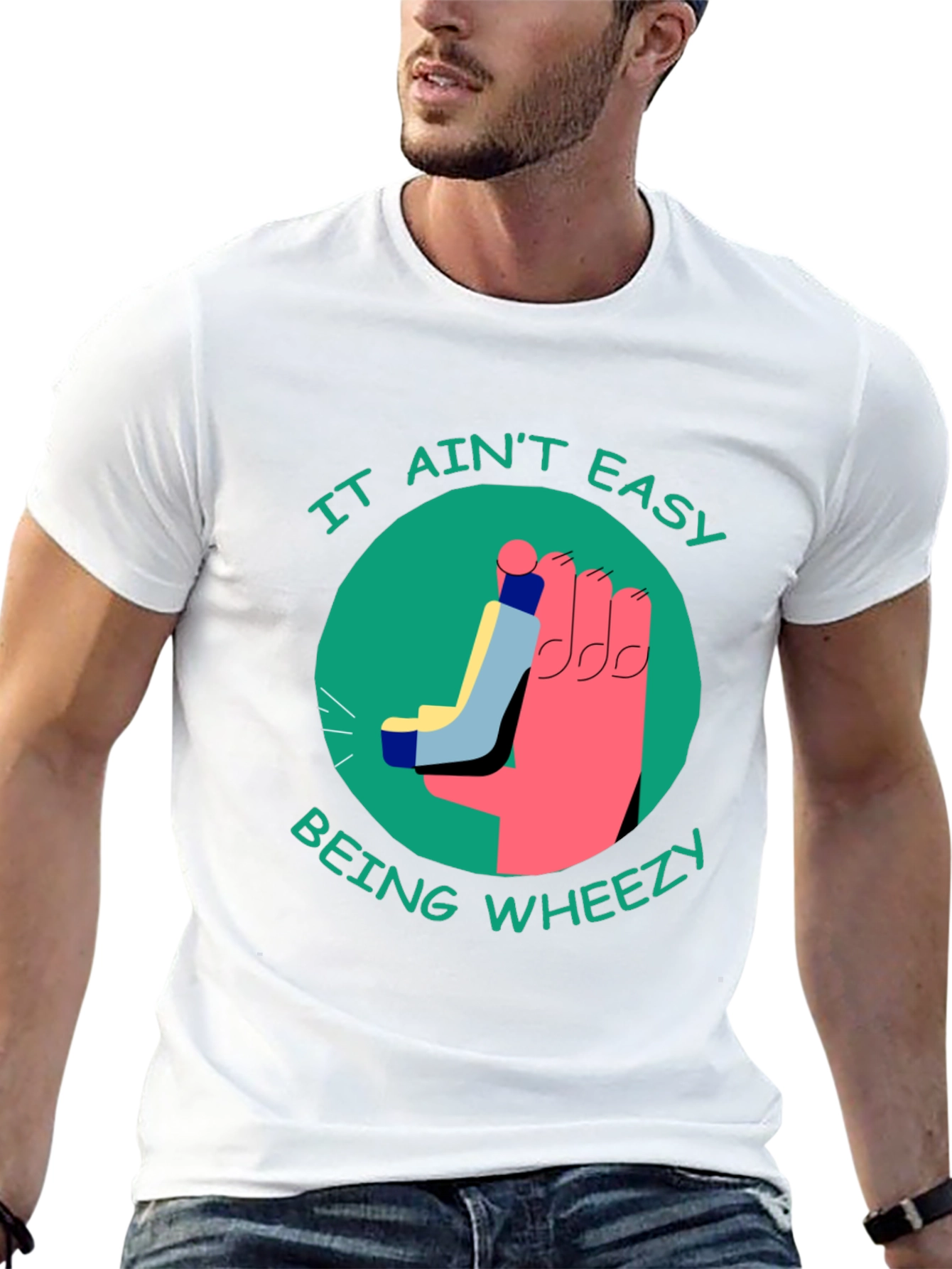 Black It Ain't Easy Being Wheezy T-Shirt view 13