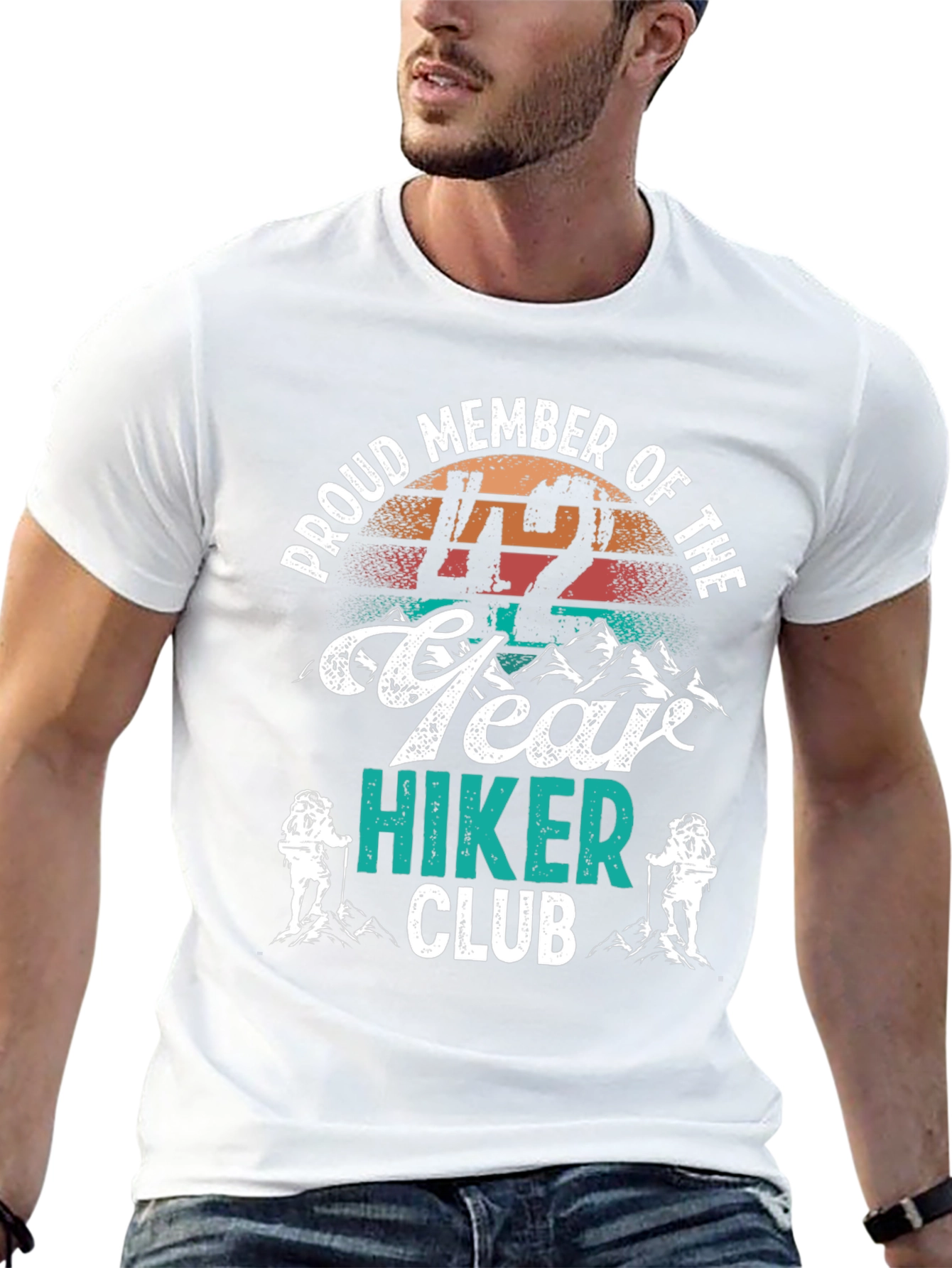 Black Proud 42 Year Hiker Club T-Shirt view 13