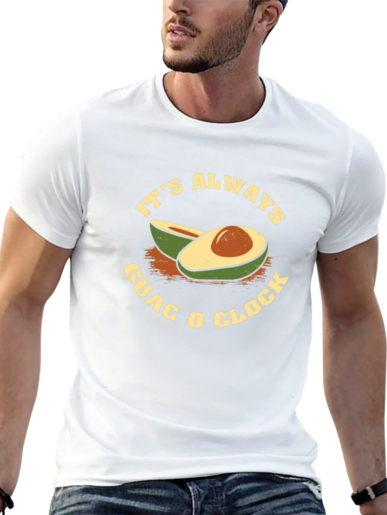 Black It's Always Guac O Clock Black T-Shirt view 13