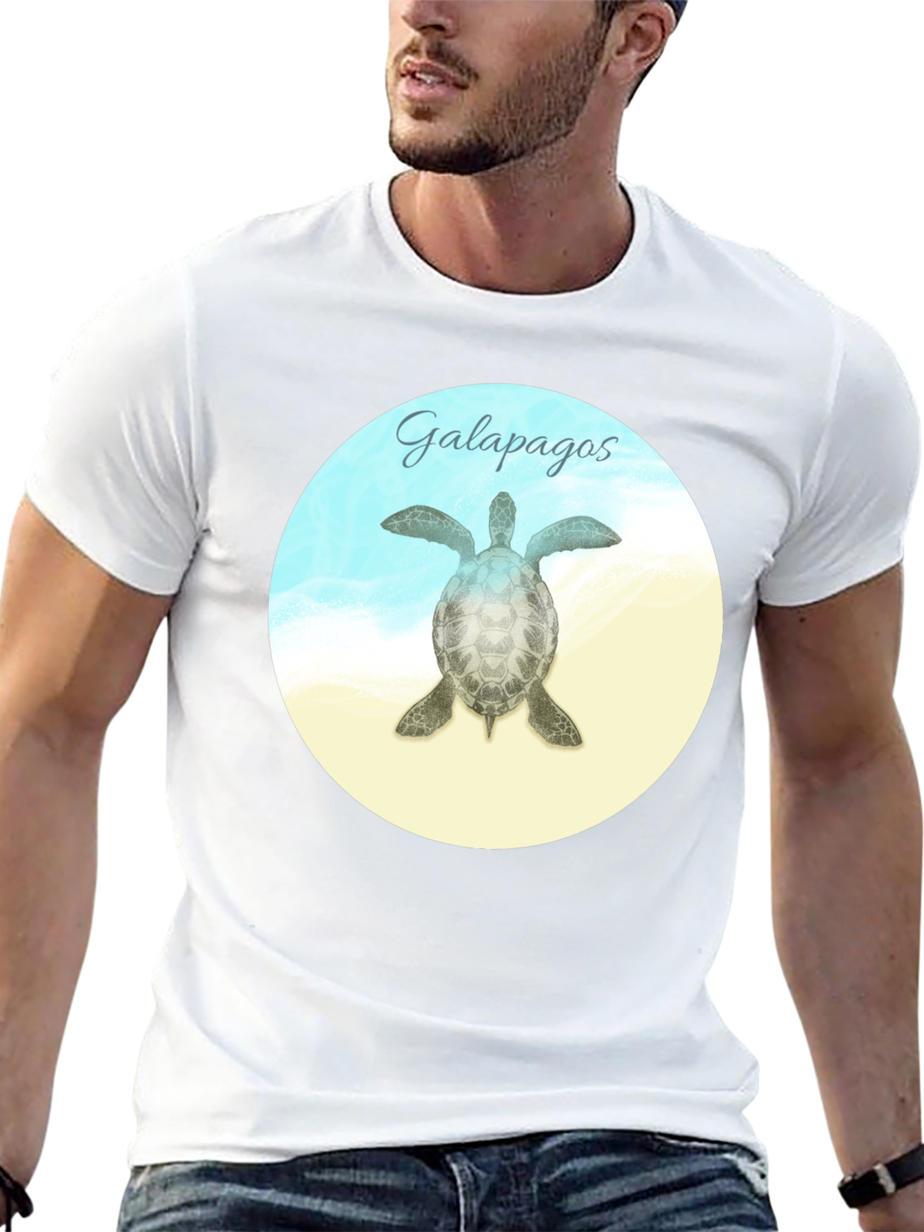 Black Galapagos Turtle Graphic T-Shirt view 13