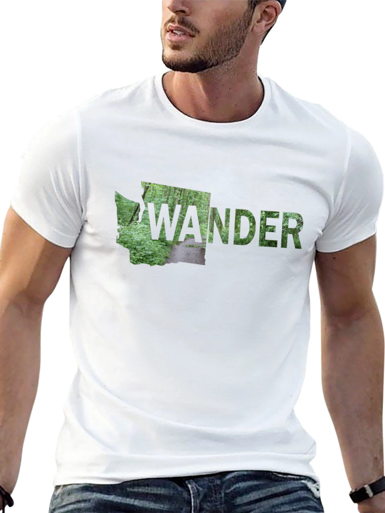 Black Washington State Wander T-Shirt view 13