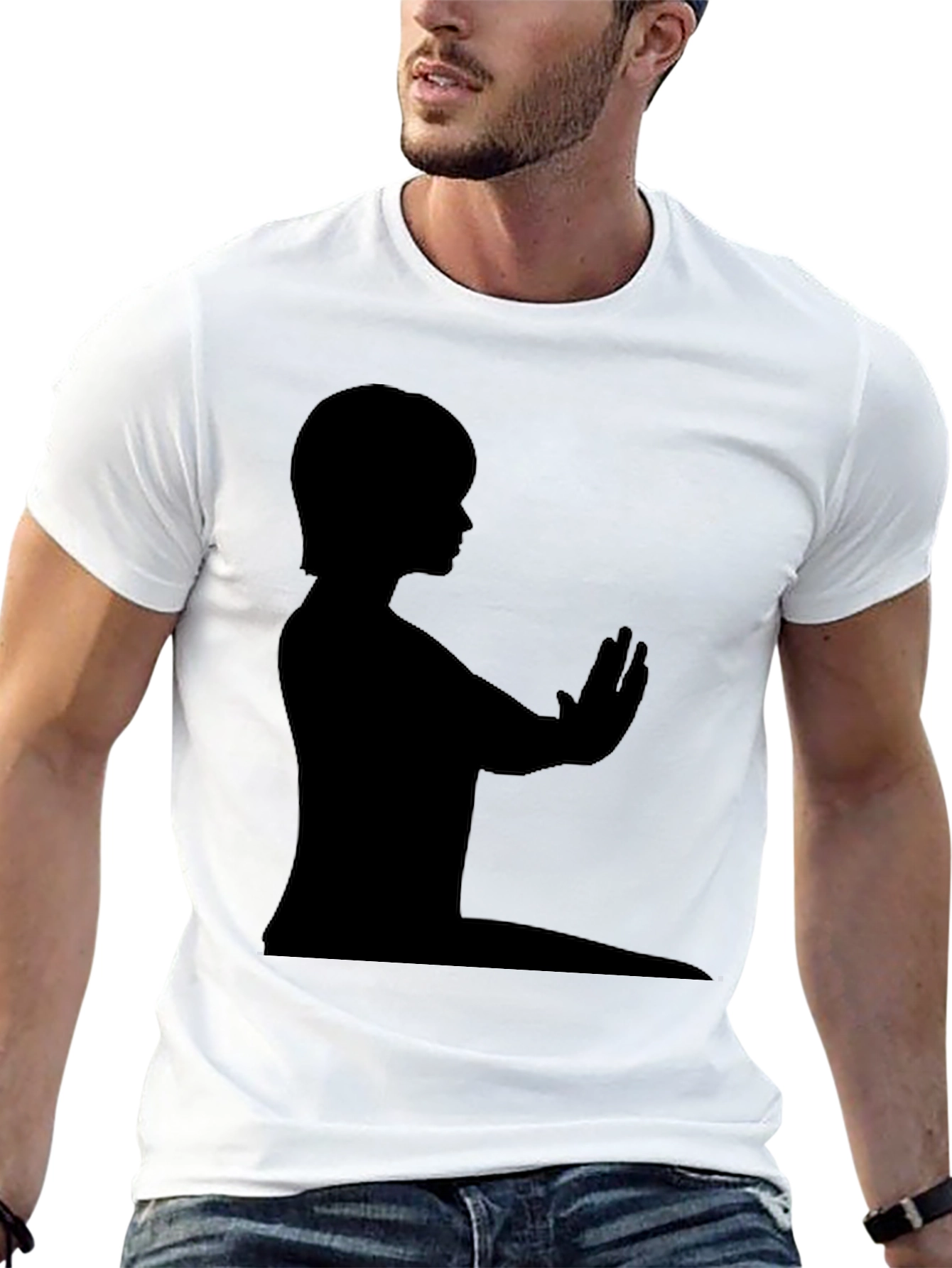 Black Silhouette Graphic Tee - Black view 13