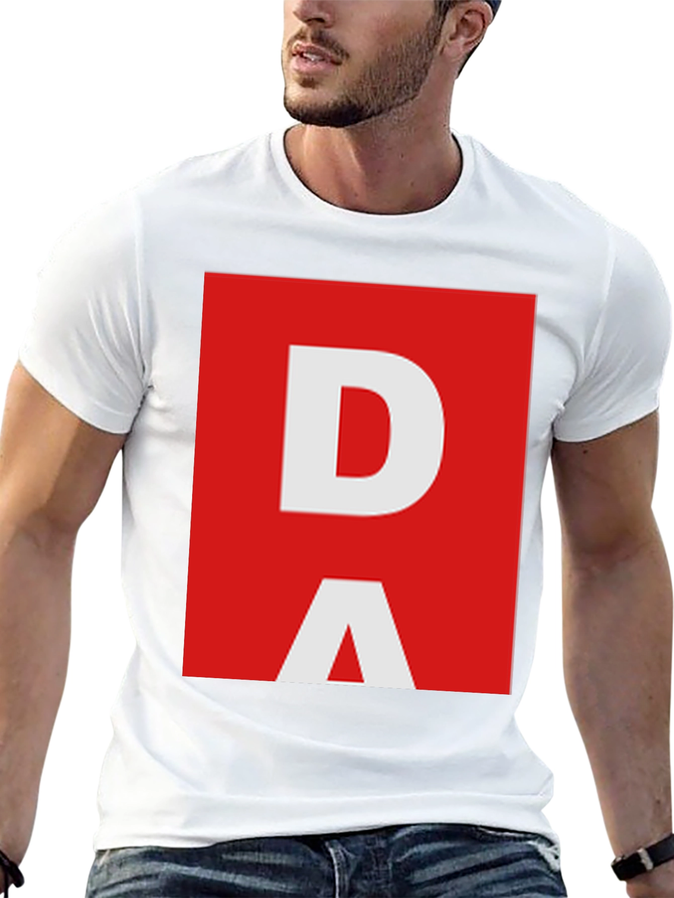 Black DA Graphic Tee - Bold Minimalist Design, Soft Cotton Blend view 13