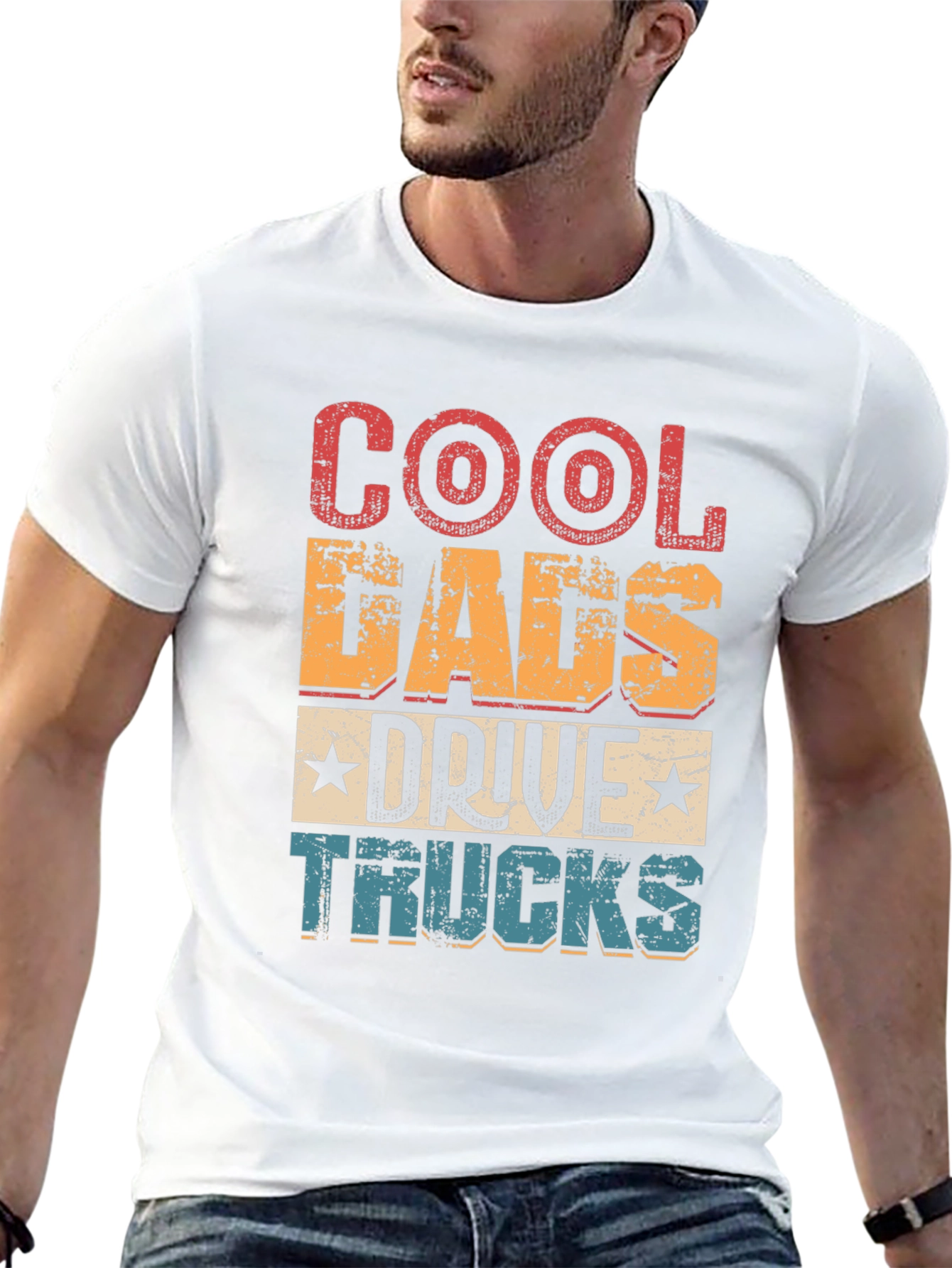 Black Cool Dads Drive Trucks Graphic Tee view 13