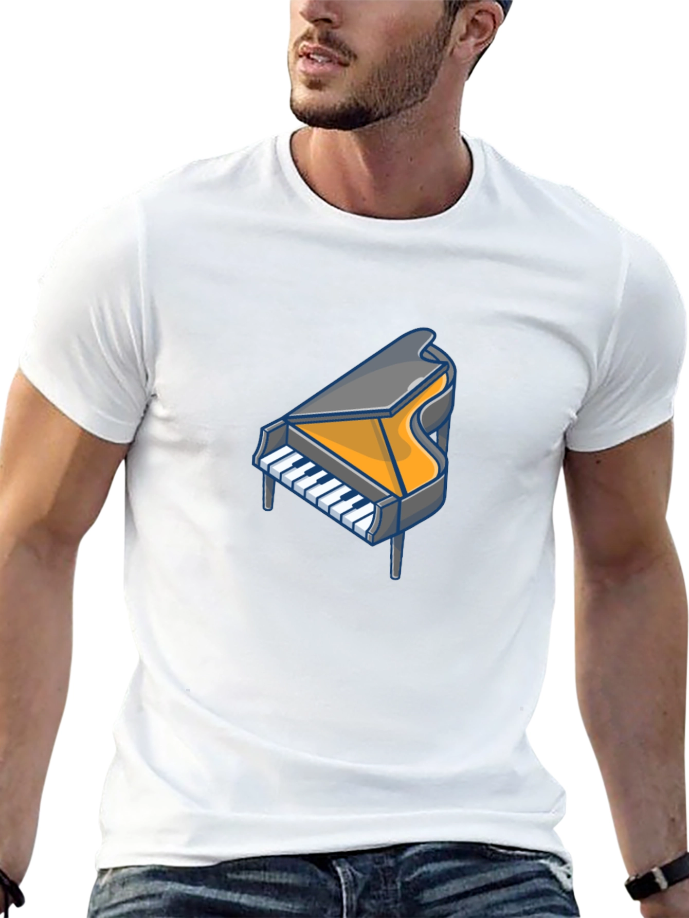 Piano Graphic Tee - Music Lover's T-Shirt - 13