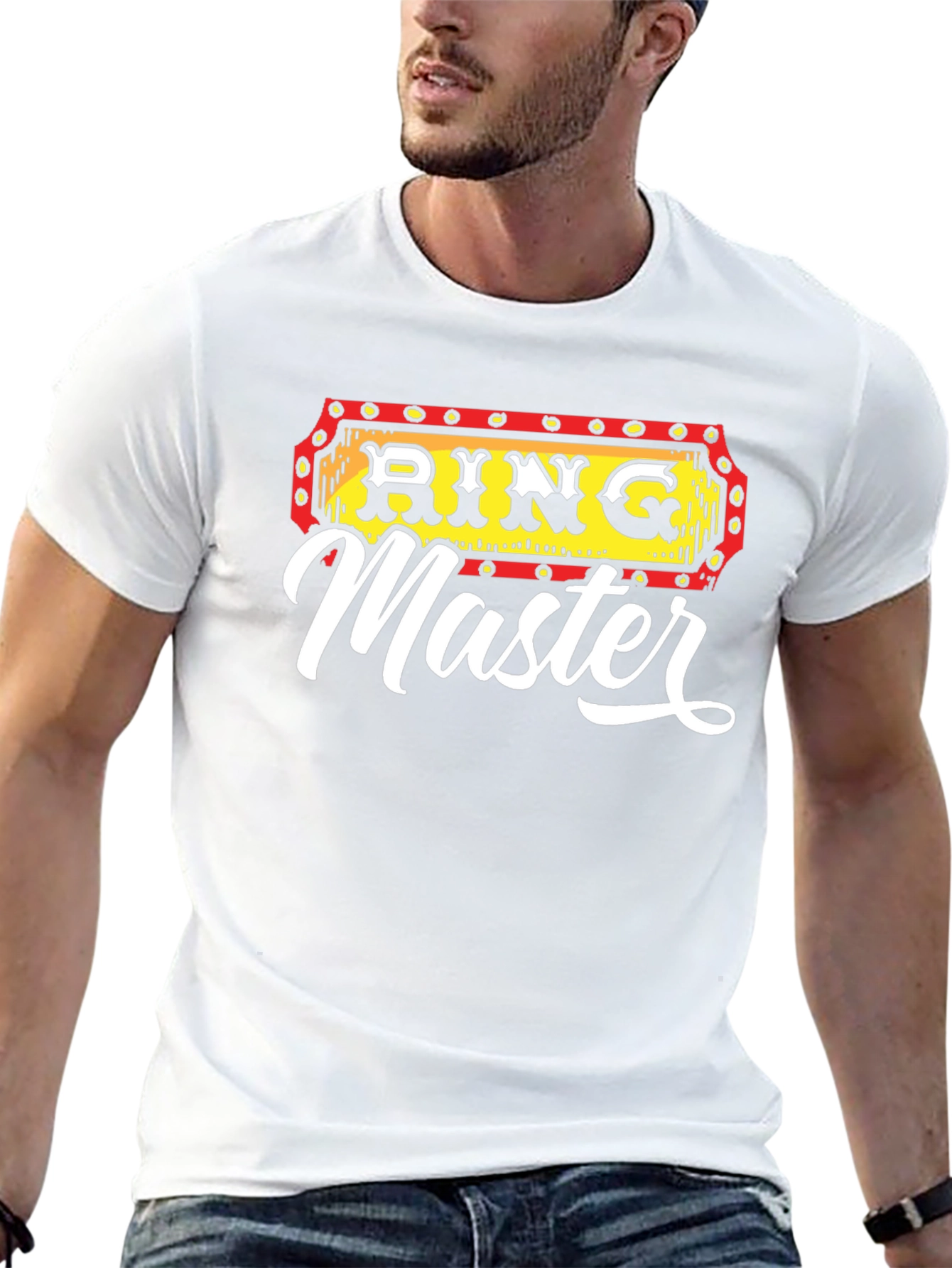 Black Ring Master Graphic Tee - Black Cotton Blend view 13