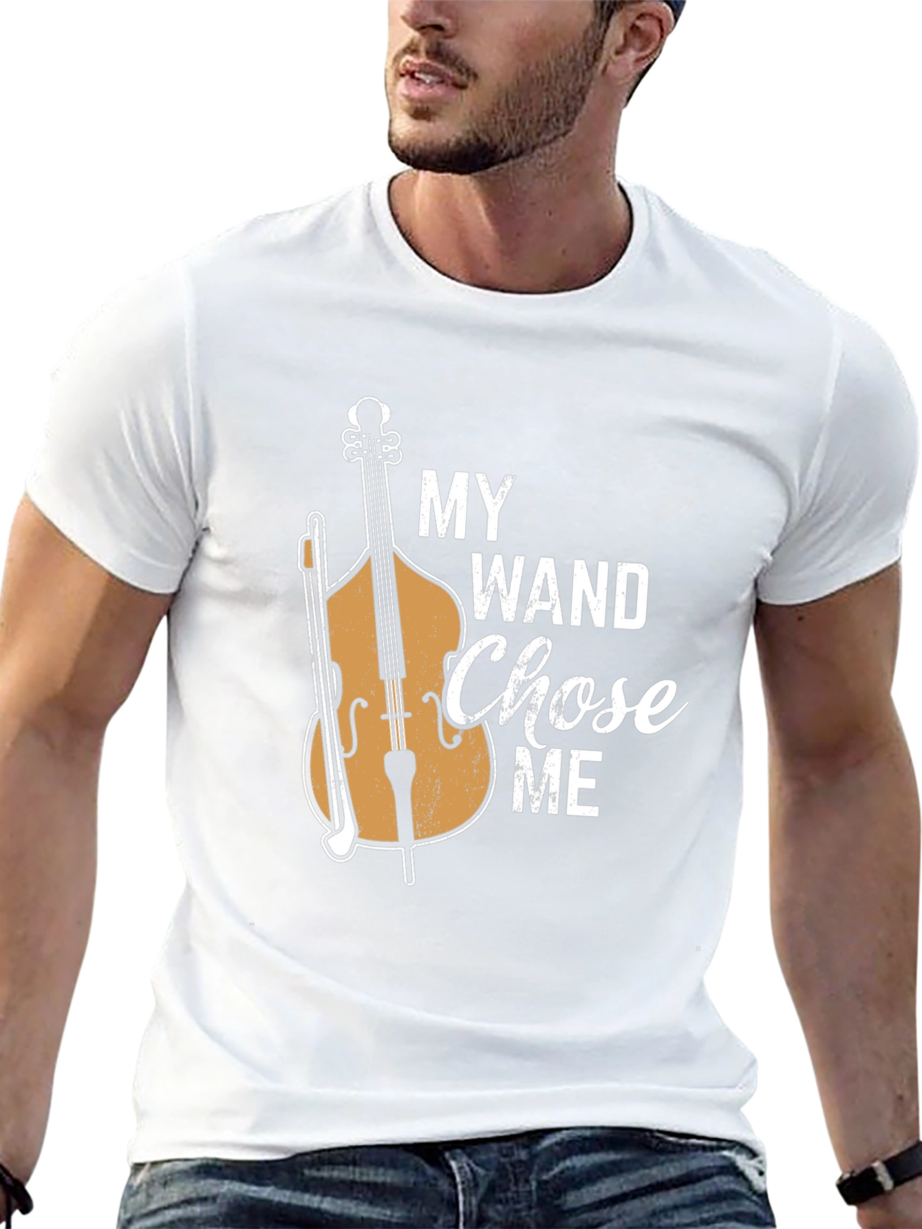 Black My Wand Chose Me Bass Player T-Shirt view 13