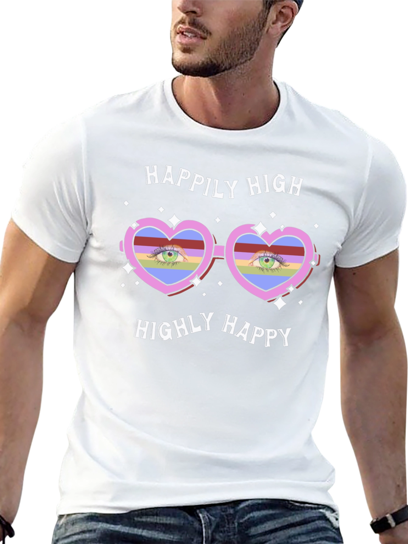 Black Happily High Graphic Tee view 13