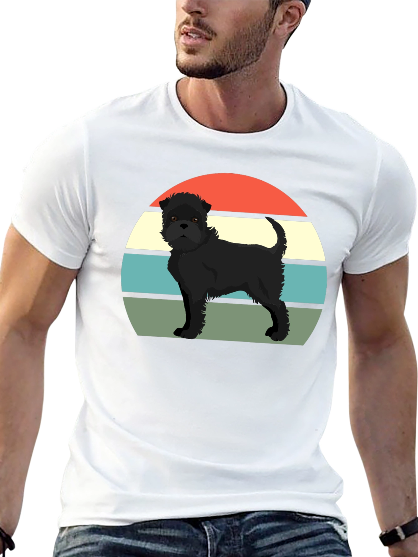 Black Retro Dog T-Shirt - Black view 13