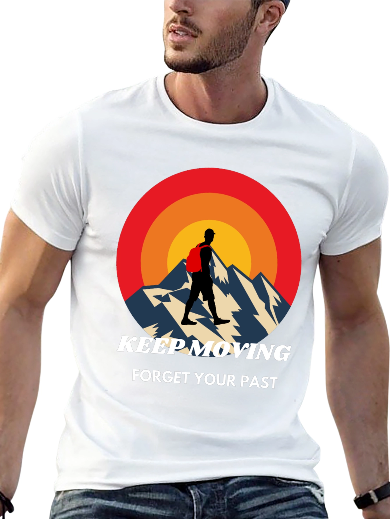 Black Keep Moving Mountain T-Shirt view 13