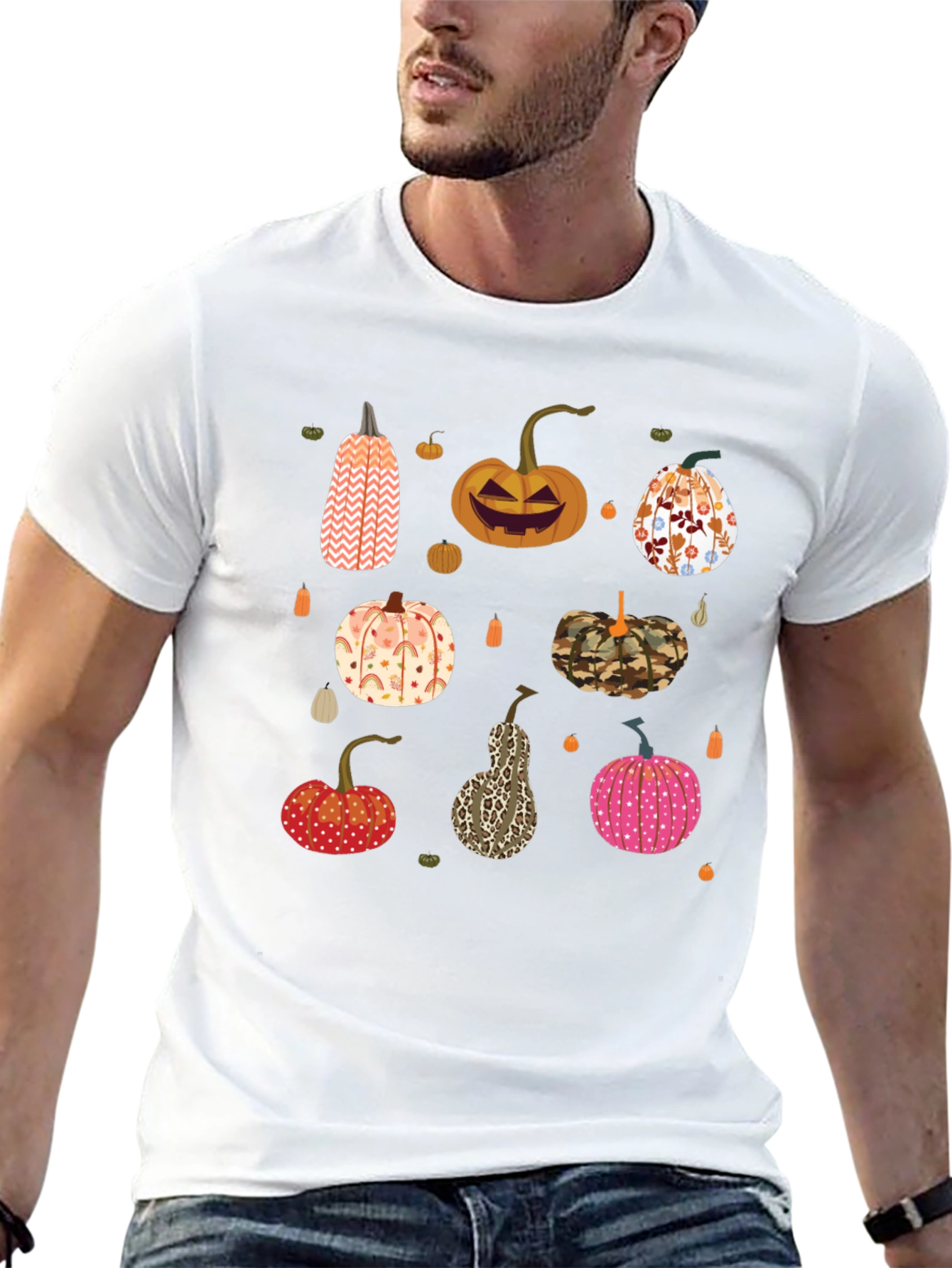 Black Pumpkin Patch Black T-Shirt view 13