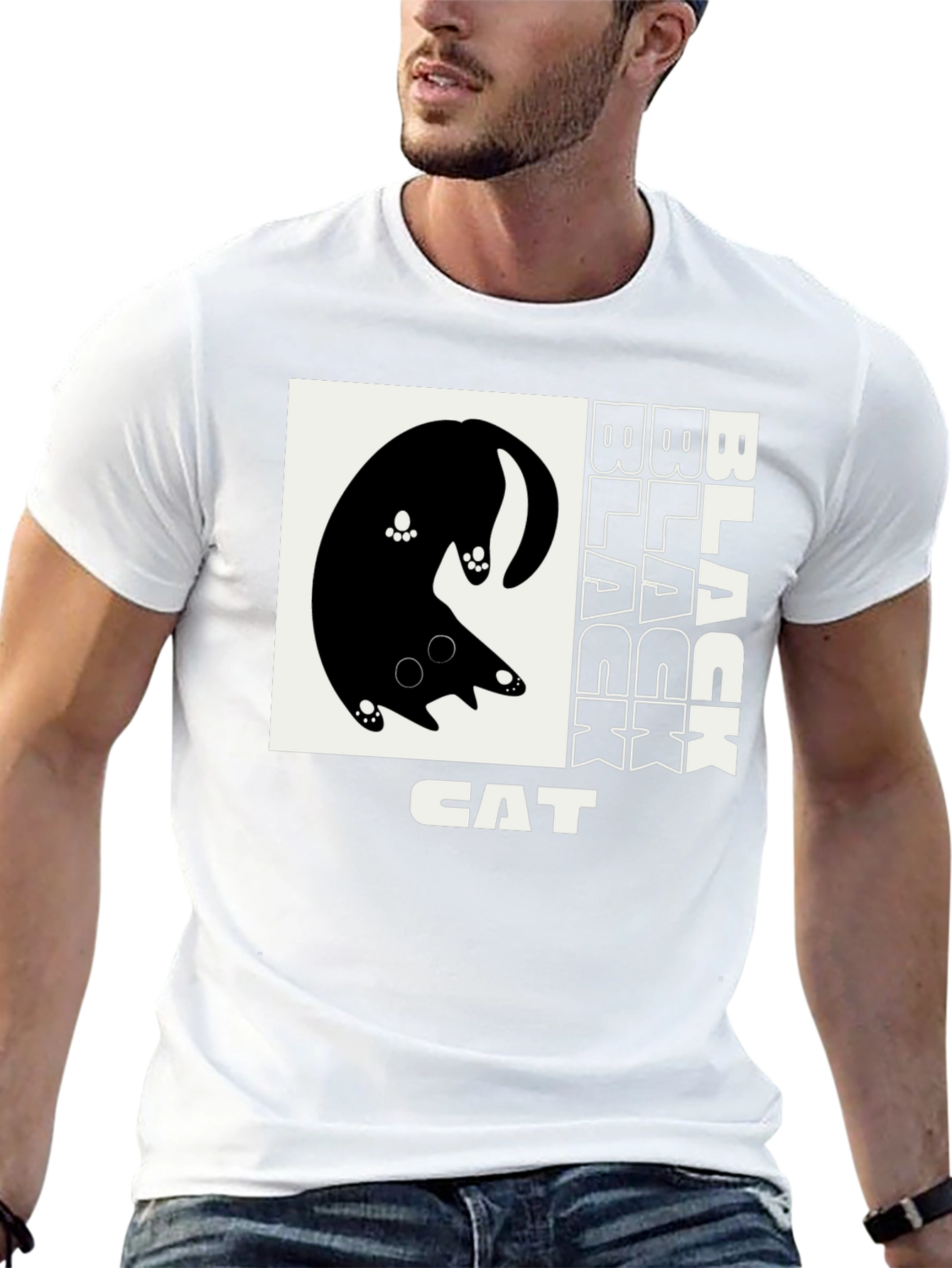 Black Black Cat Graphic T-Shirt view 13