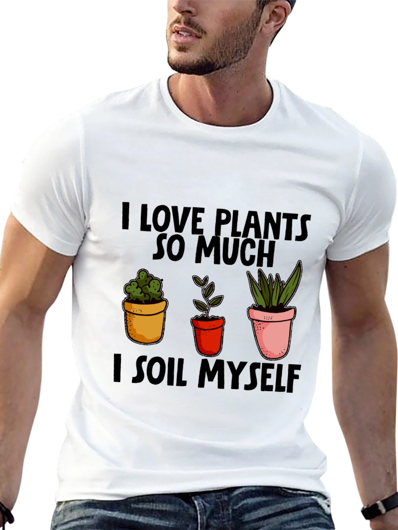 Black I Love Plants T-Shirt Funny Gardening Shirt view 13