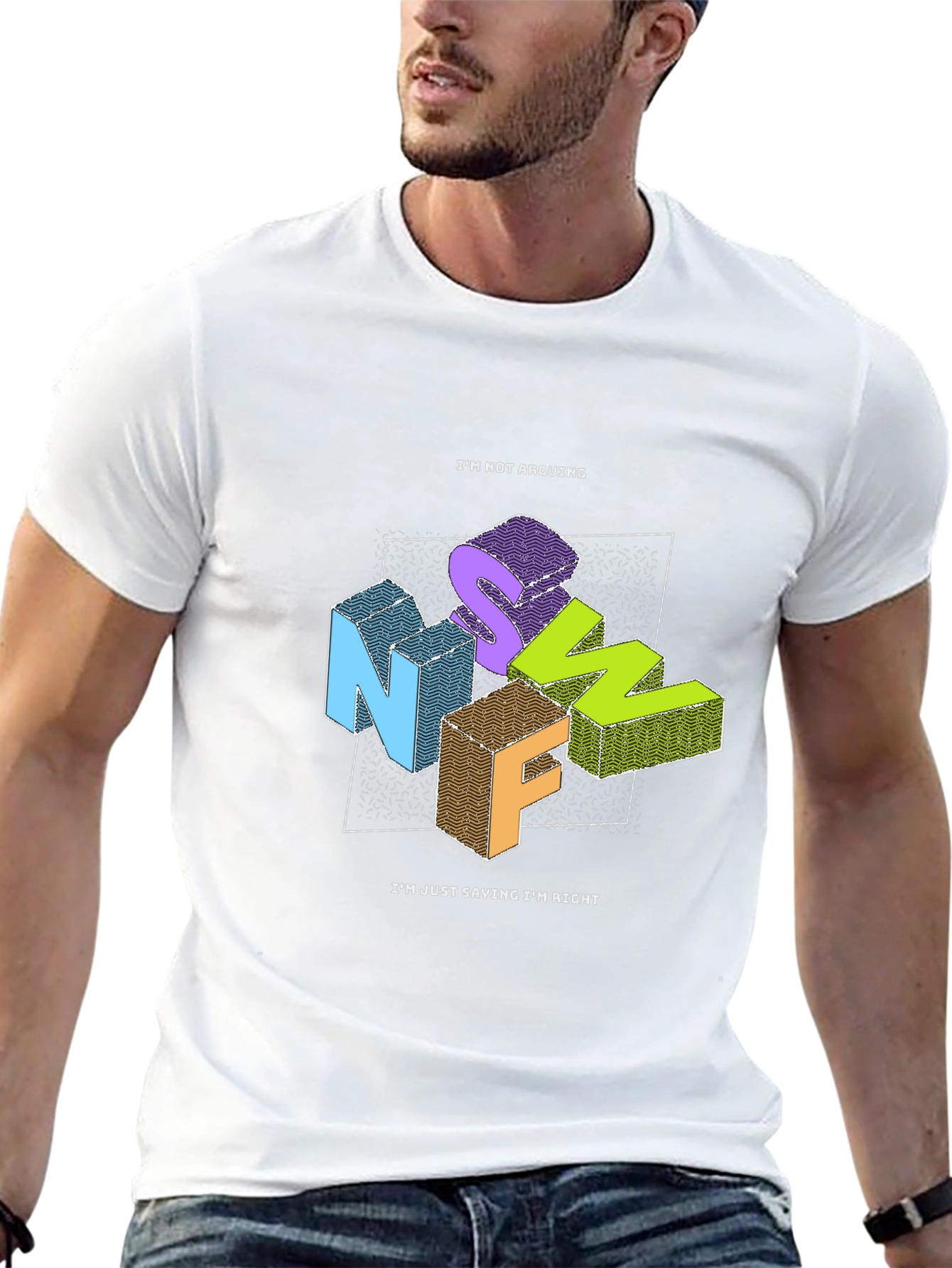 Black Funny "I'm Not Arguing" Graphic T-Shirt view 13