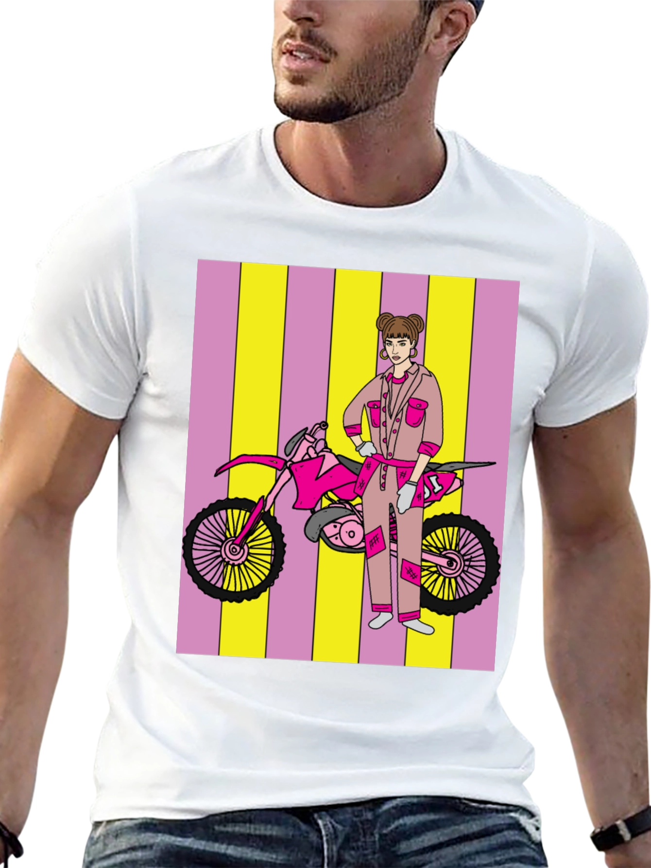 Black Motorcross Girl Graphic T-Shirt - Bold Style view 13
