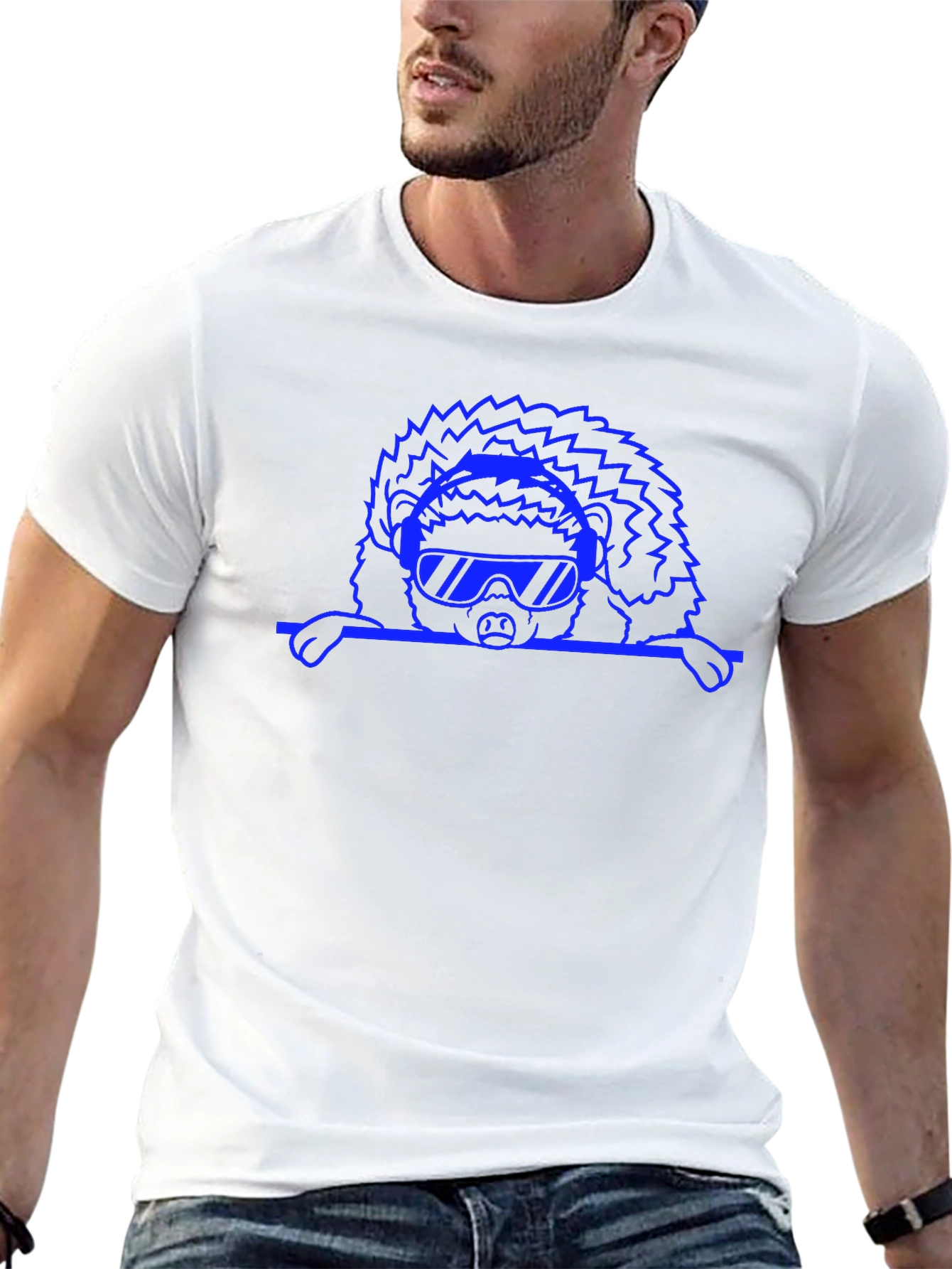 Black Cool Hedgehog Graphic T-Shirt view 13