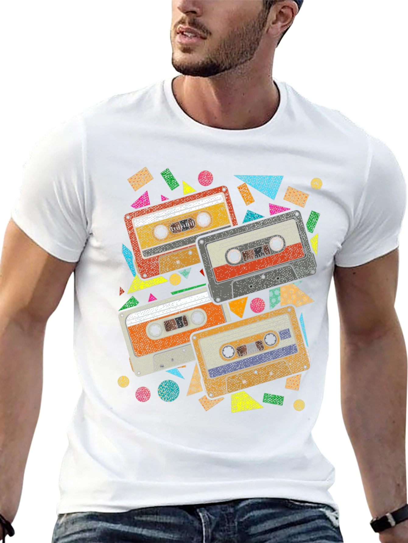 Black Retro Cassette Tape Graphic Tee - Black view 13