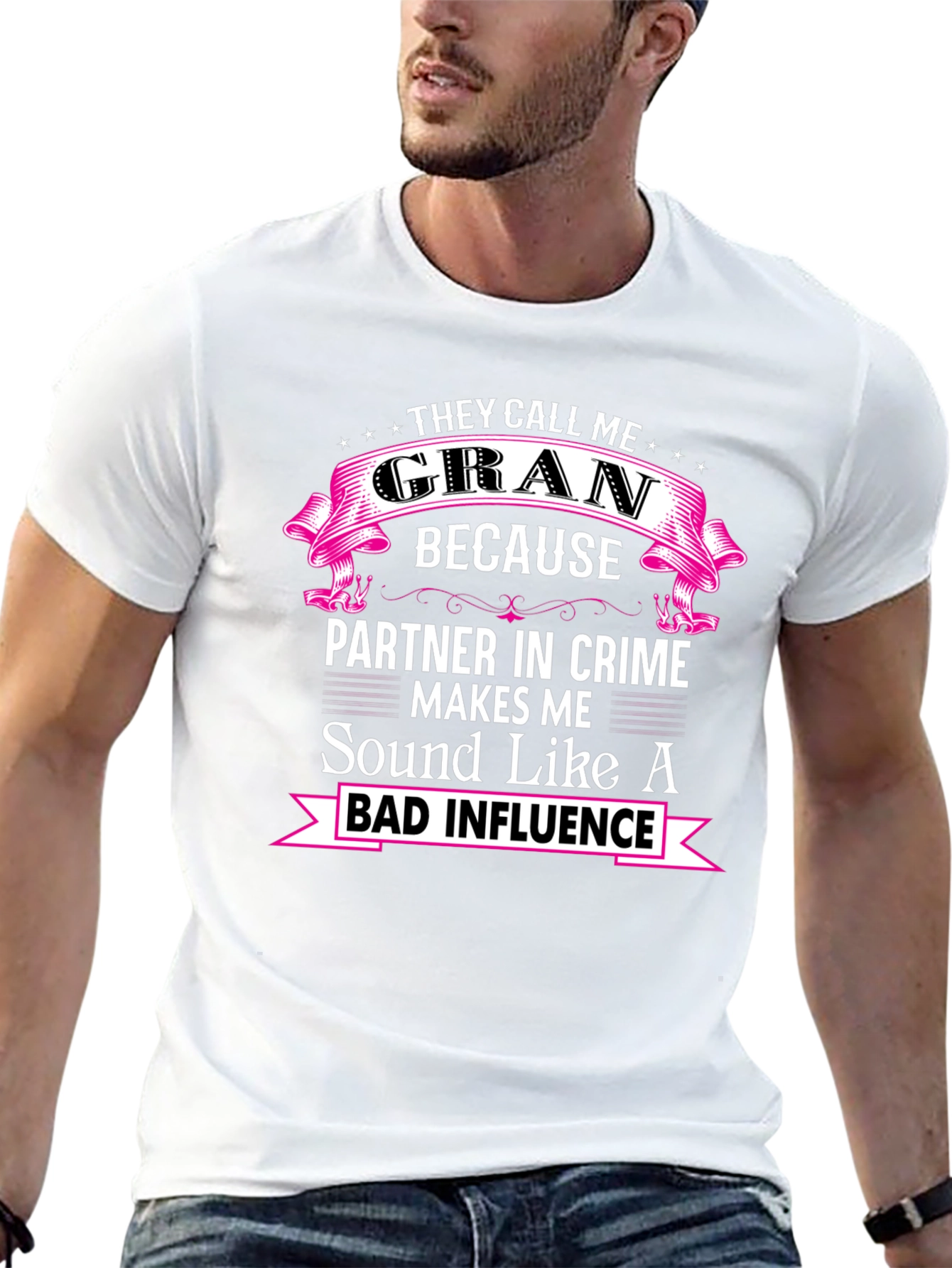Black Funny Gran T-Shirt - Bad Influence view 13