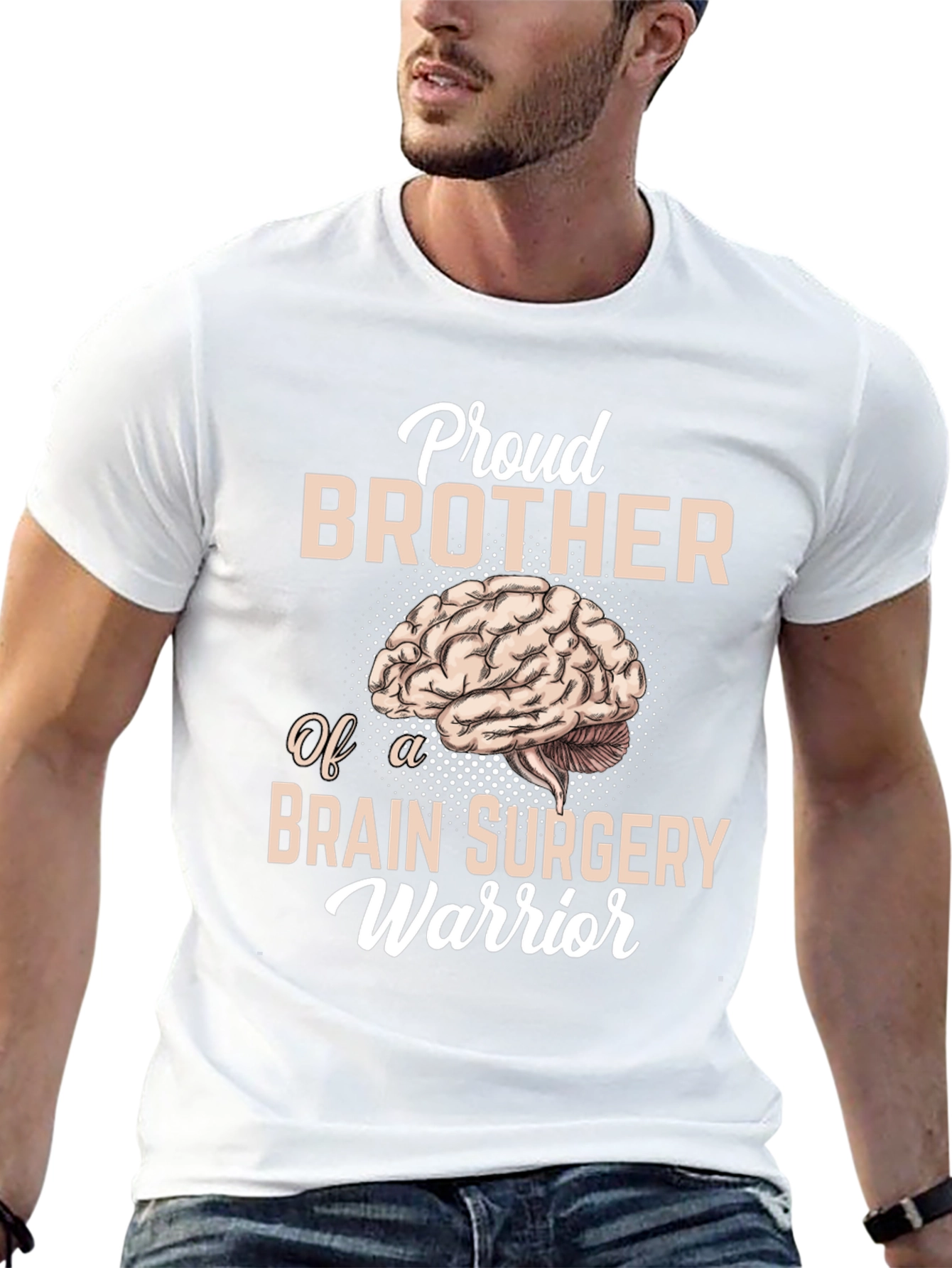 Black Proud Brother Brain Surgery Warrior T-Shirt view 13