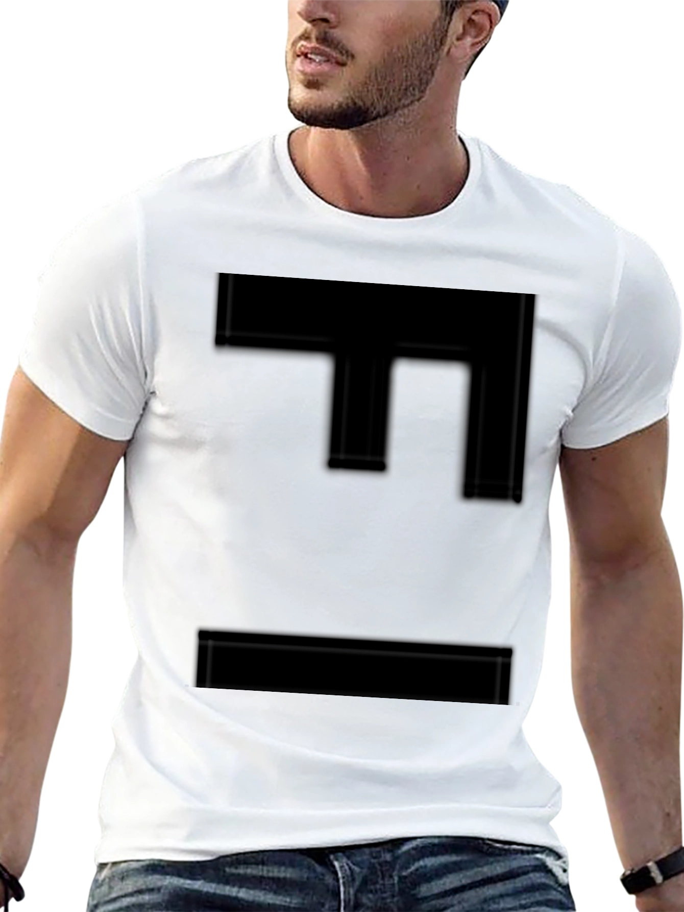 Black Men's Black Graphic Tee - Modern Style view 13