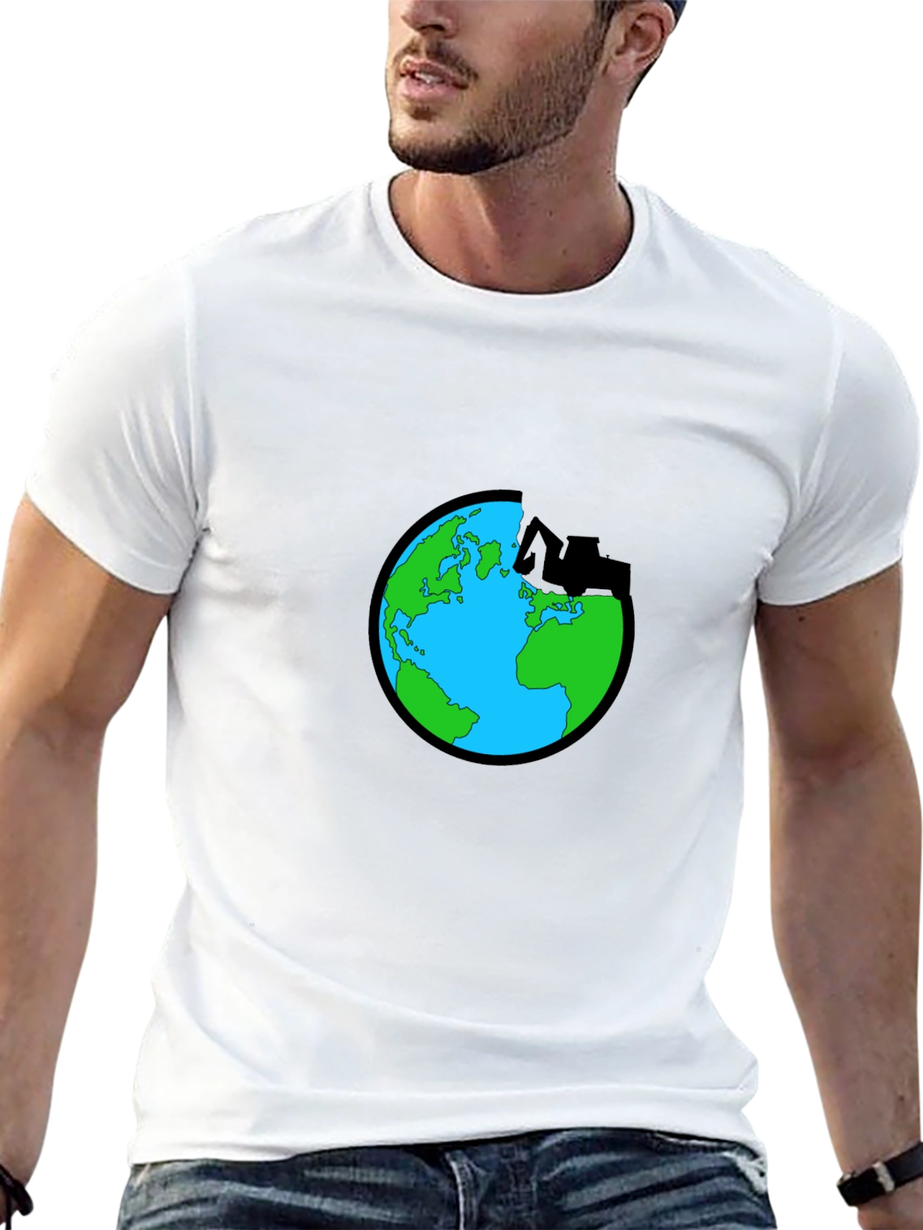 Black Earth Graphic Tee - Save the Planet T-Shirt view 13