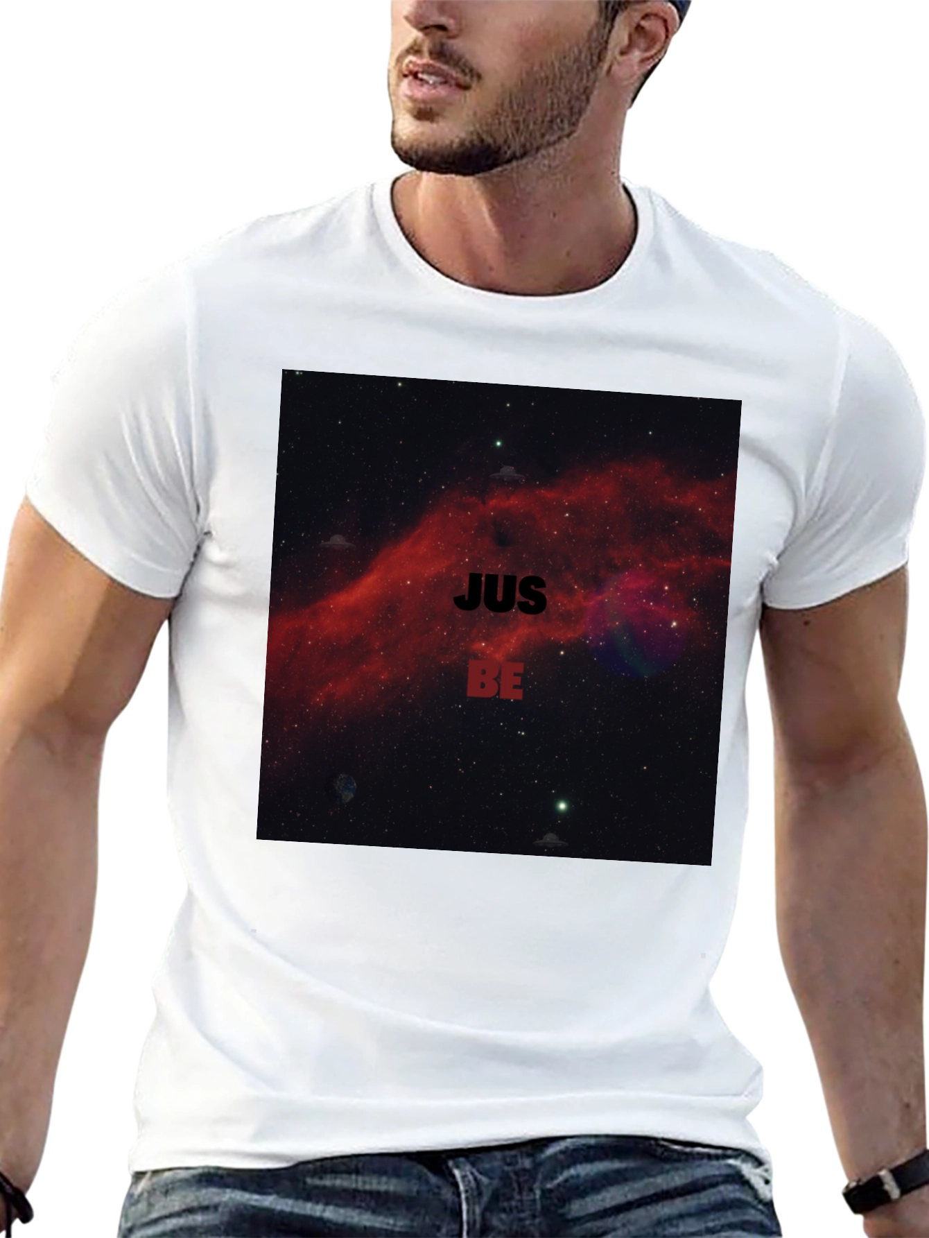 Black Just Be Nebula T-Shirt - Relaxed Fit view 13