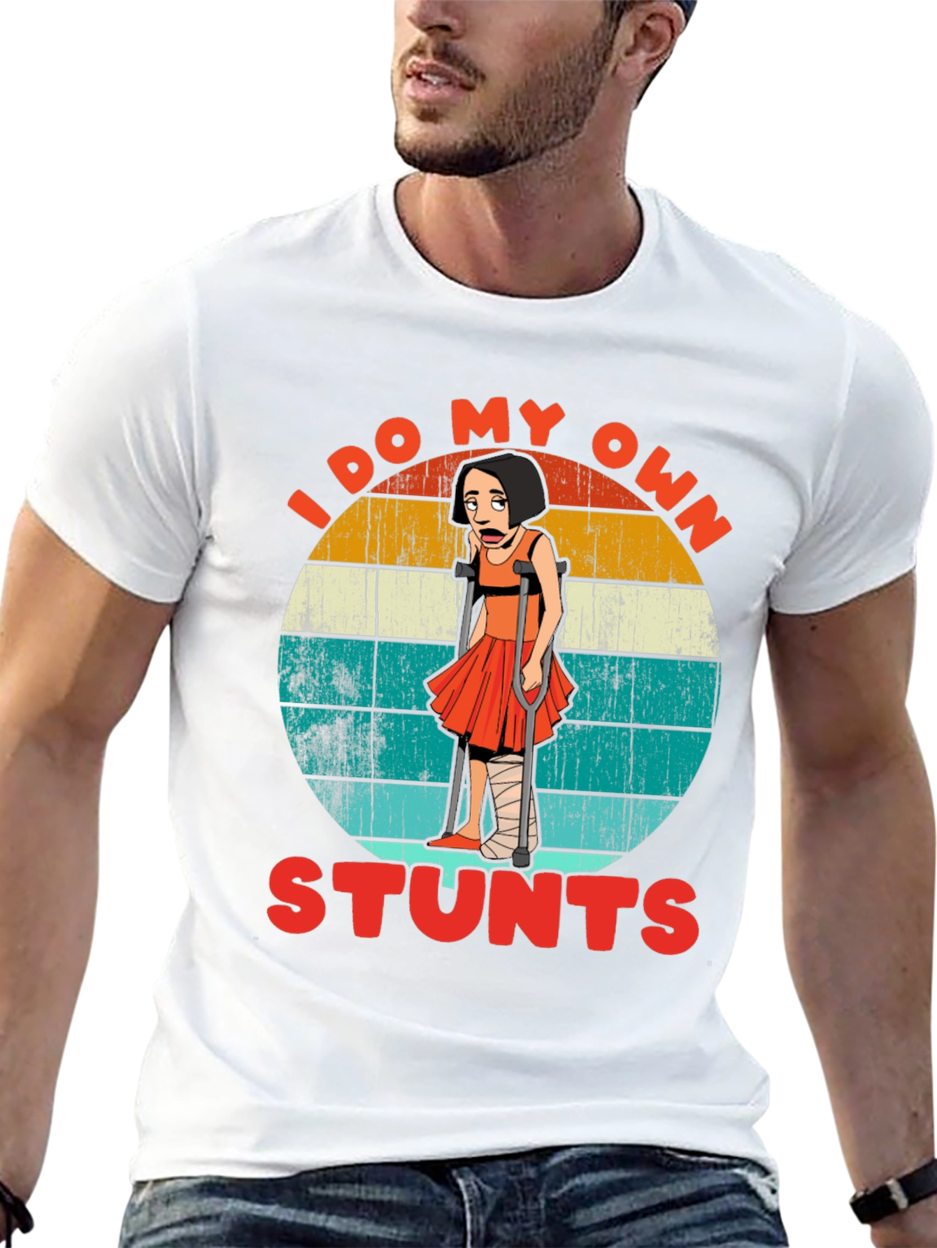 Black I Do My Own Stunts Graphic T-Shirt view 13