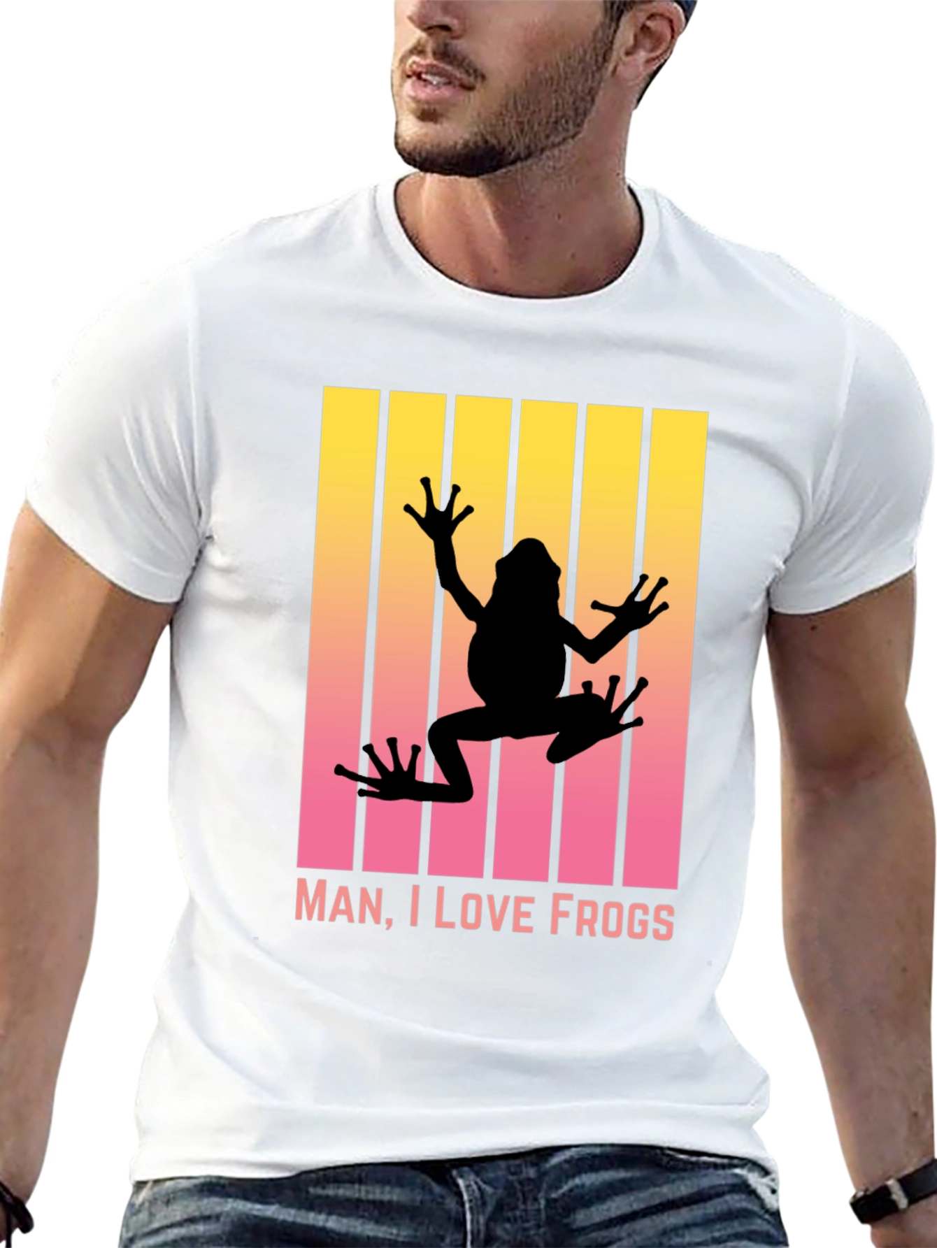 Black Man, I Love Frogs T-Shirt view 13