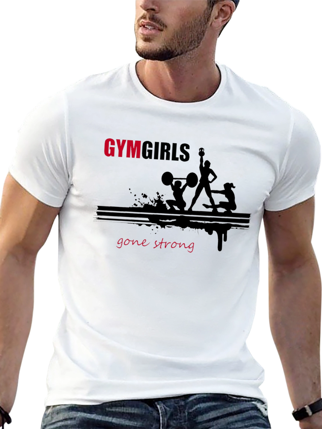 Black Gym Girls Gone Strong Black T-Shirt view 13