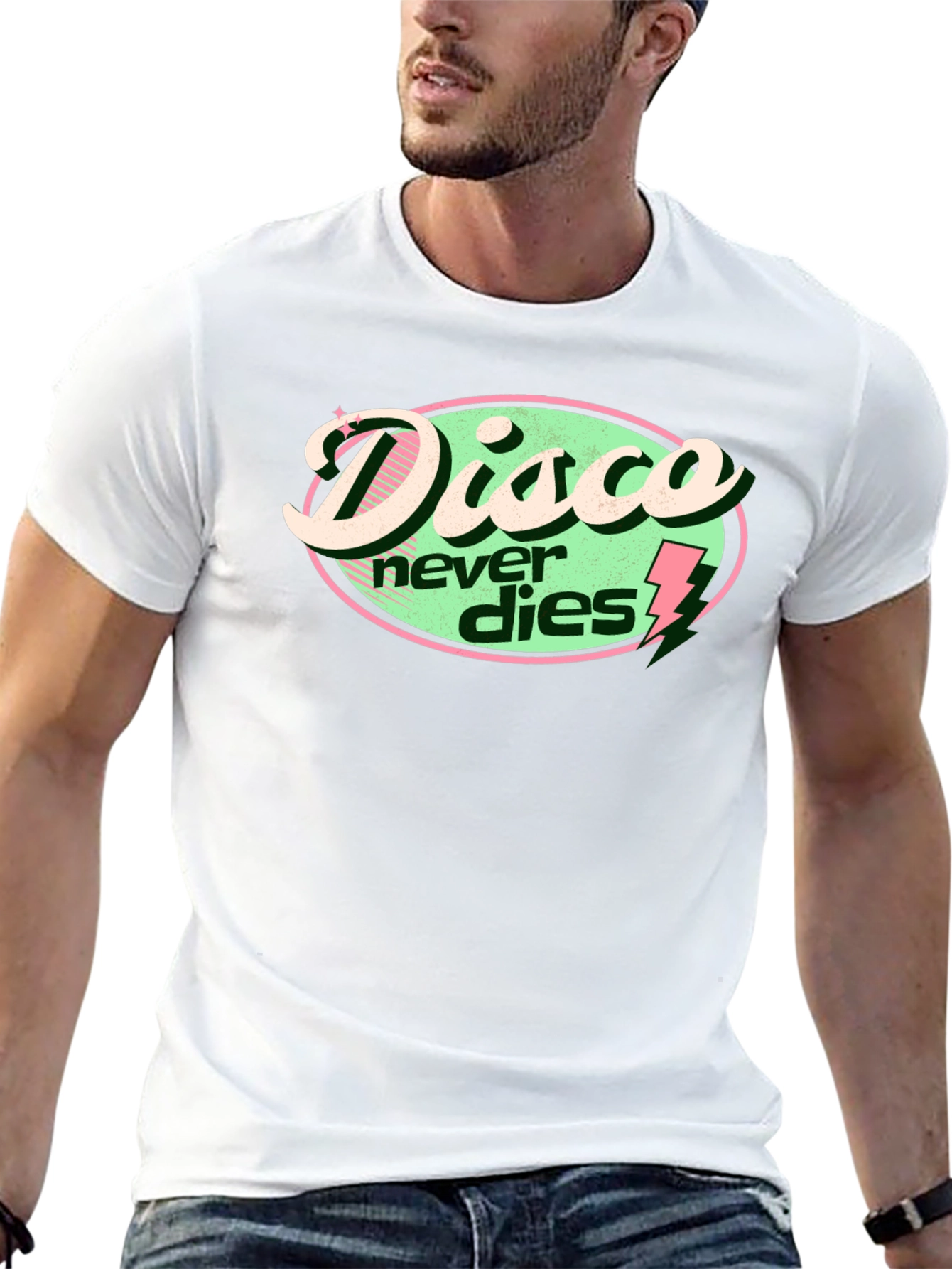 Black Disco Never Dies Graphic T-Shirt view 13