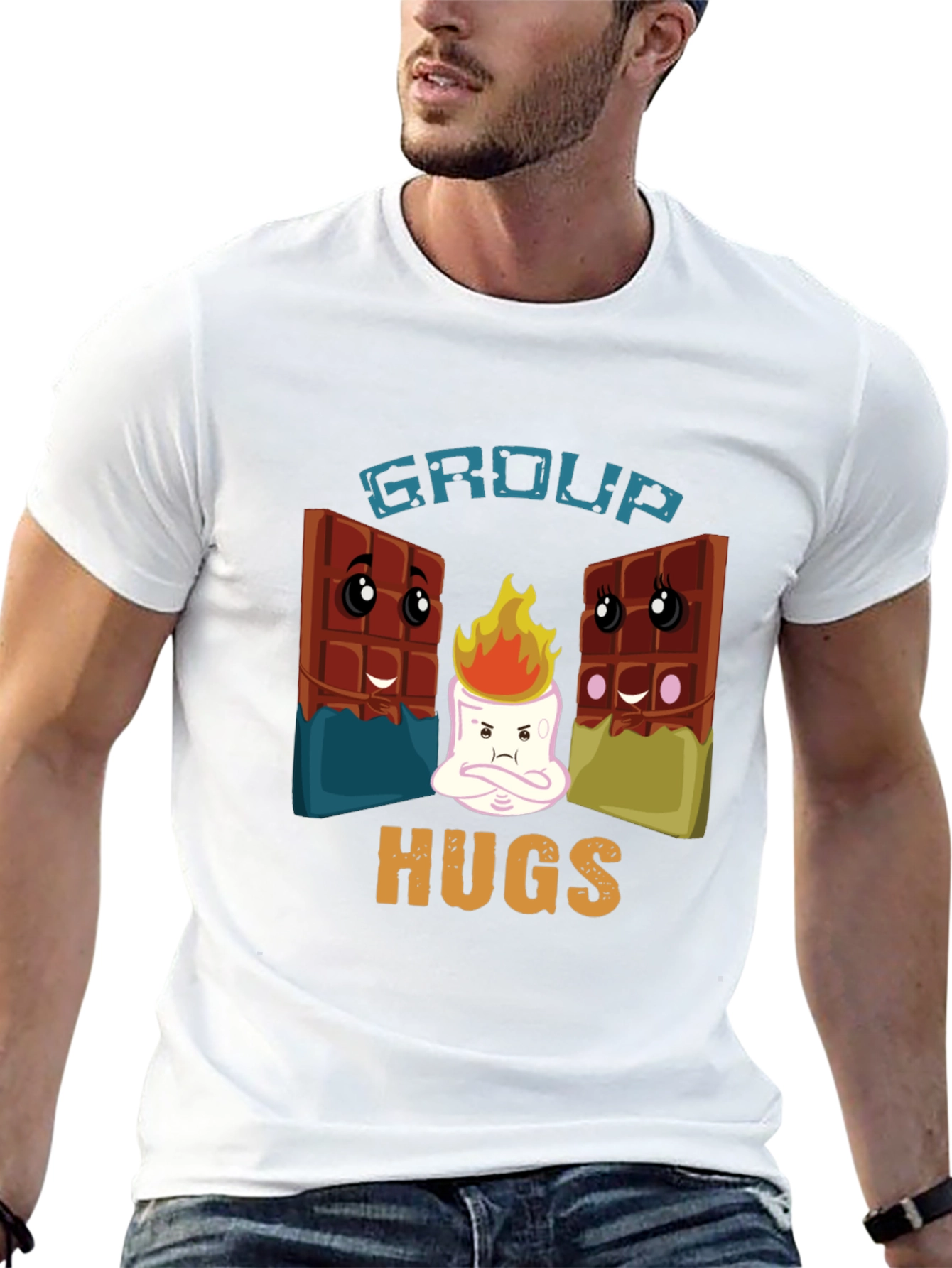 Group Hugs T-Shirt: Marshmallow & Chocolate Fun - 13