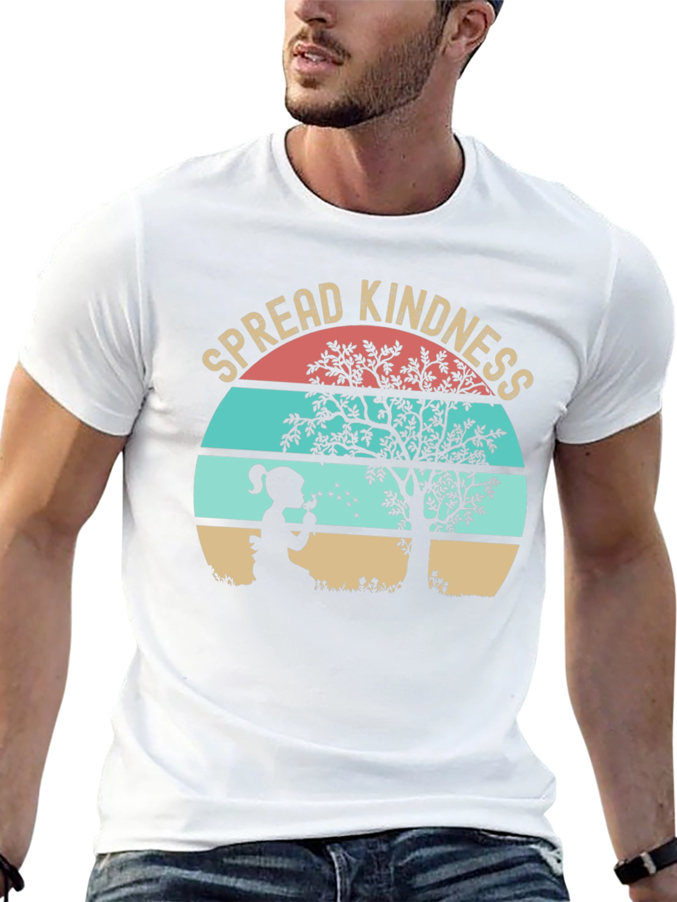 Black Spread Kindness Graphic Tee - Unisex Soft Cotton Shirt view 13