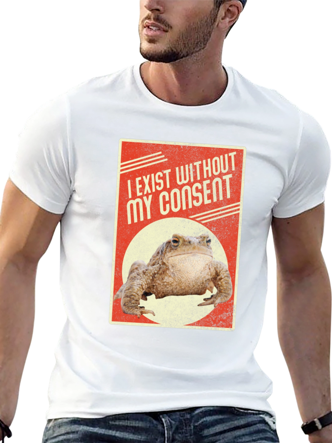 Black Exist Without Consent Frog Graphic T-Shirt view 13