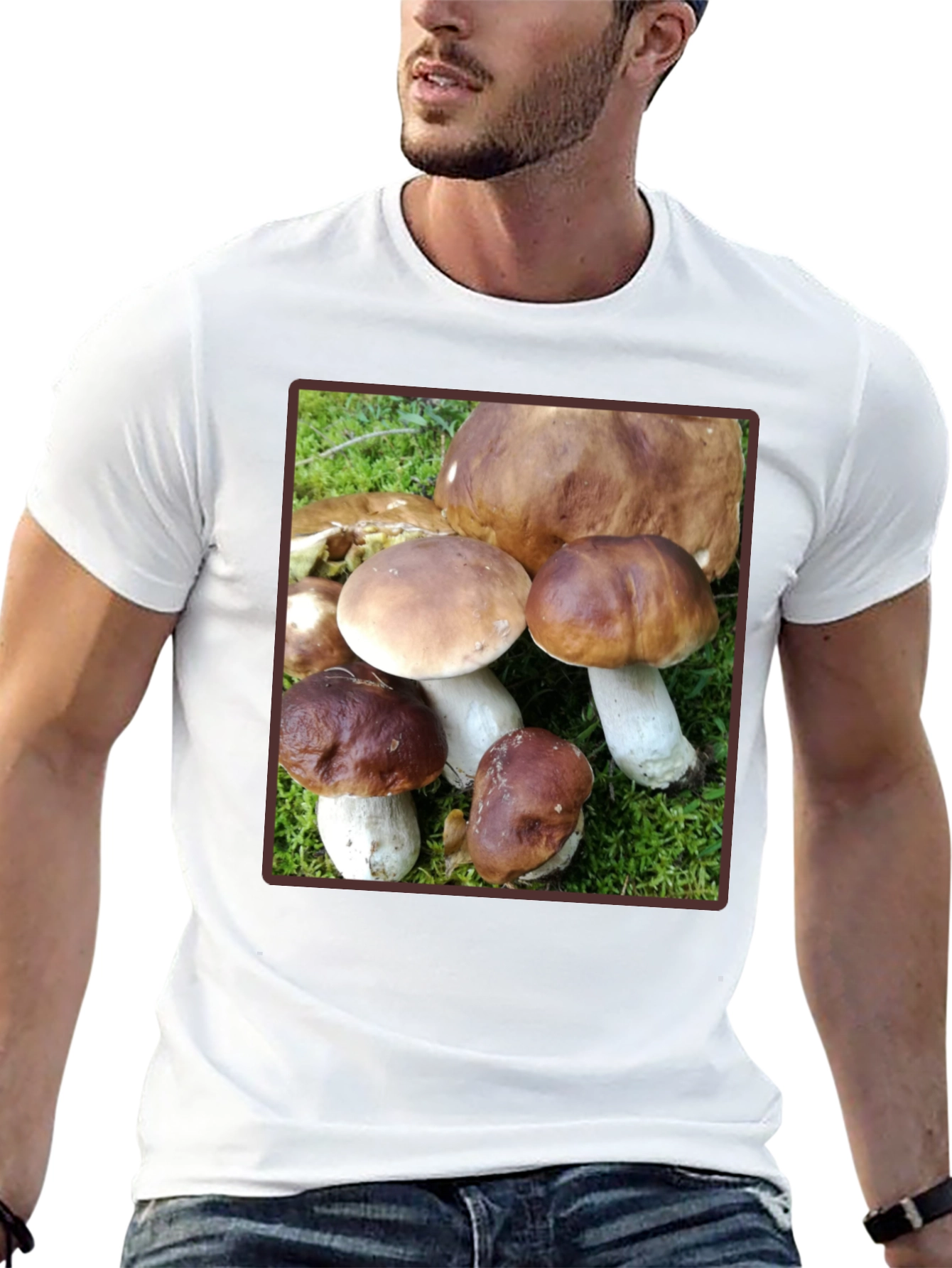Black Mushroom Graphic T-Shirt - Forest Fungi Tee view 13
