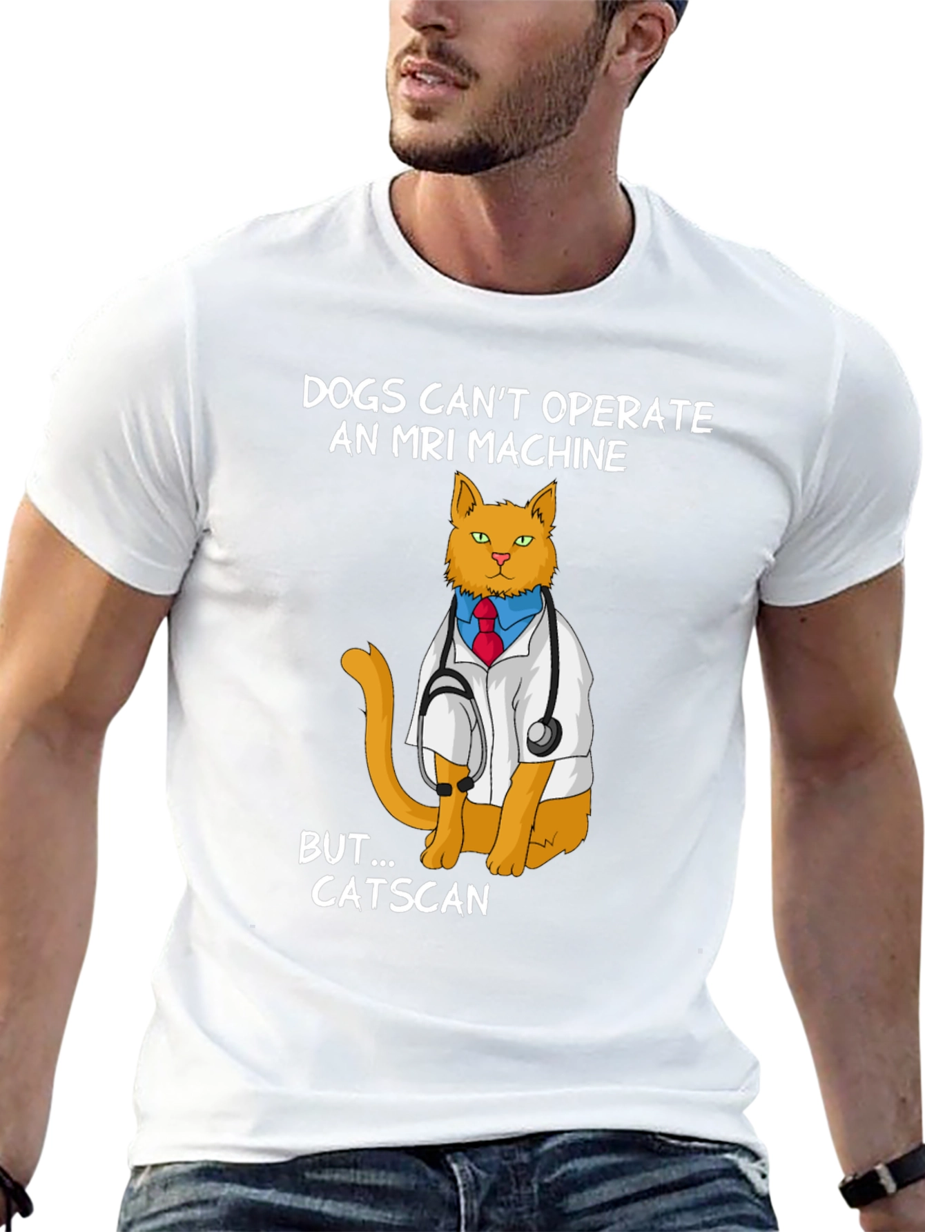 Black Funny Catscan Doctor T-Shirt - MRI Humor view 13