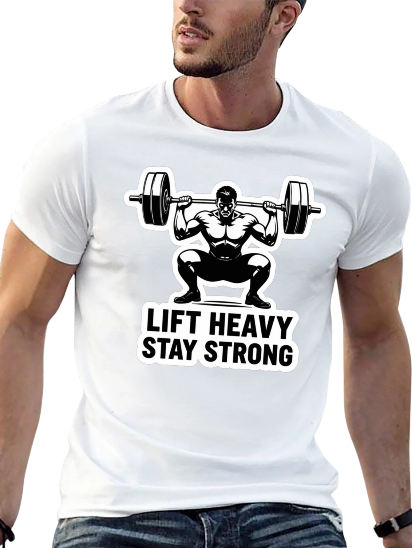 Black Lift Heavy Stay Strong Graphic T-Shirt view 13