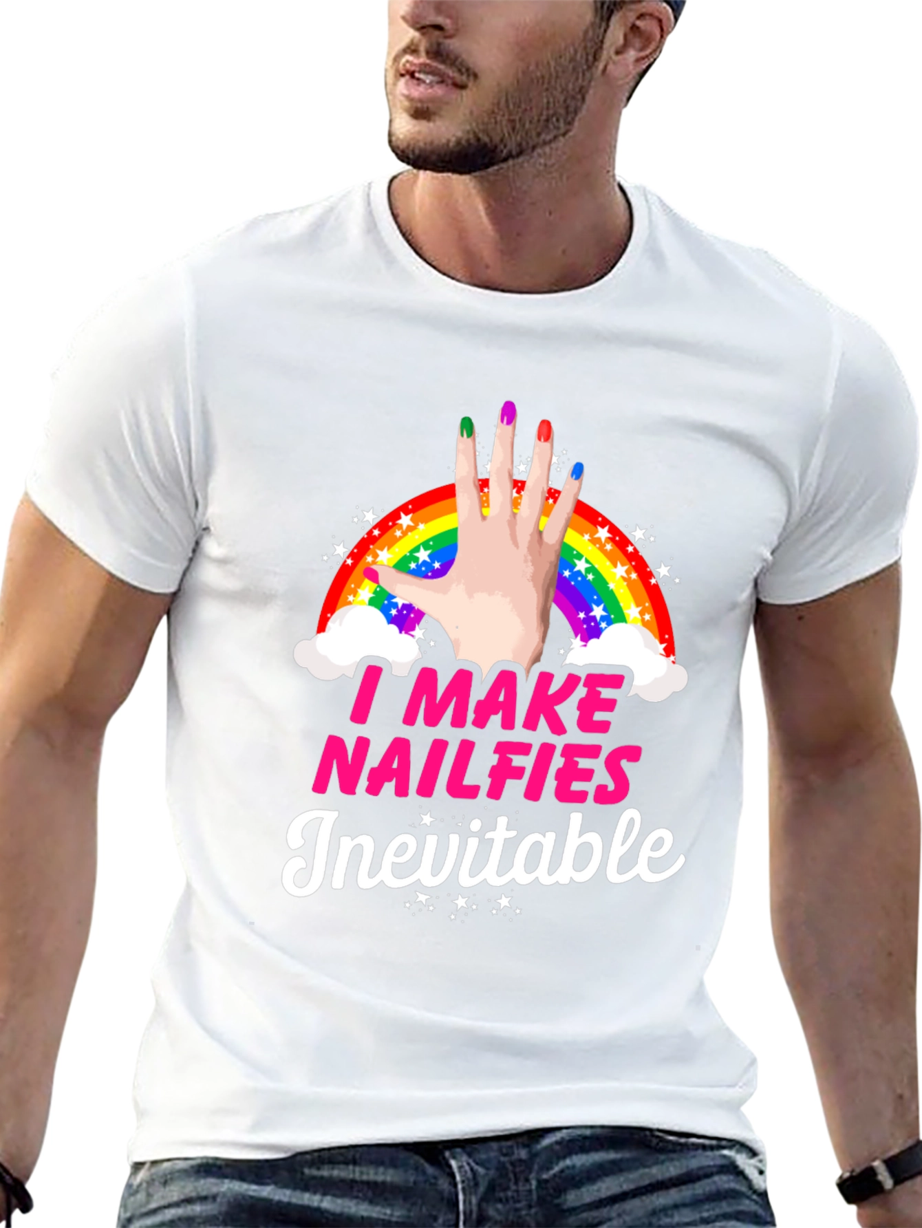 Black I Make Nailfies Inevitable T-Shirt view 13
