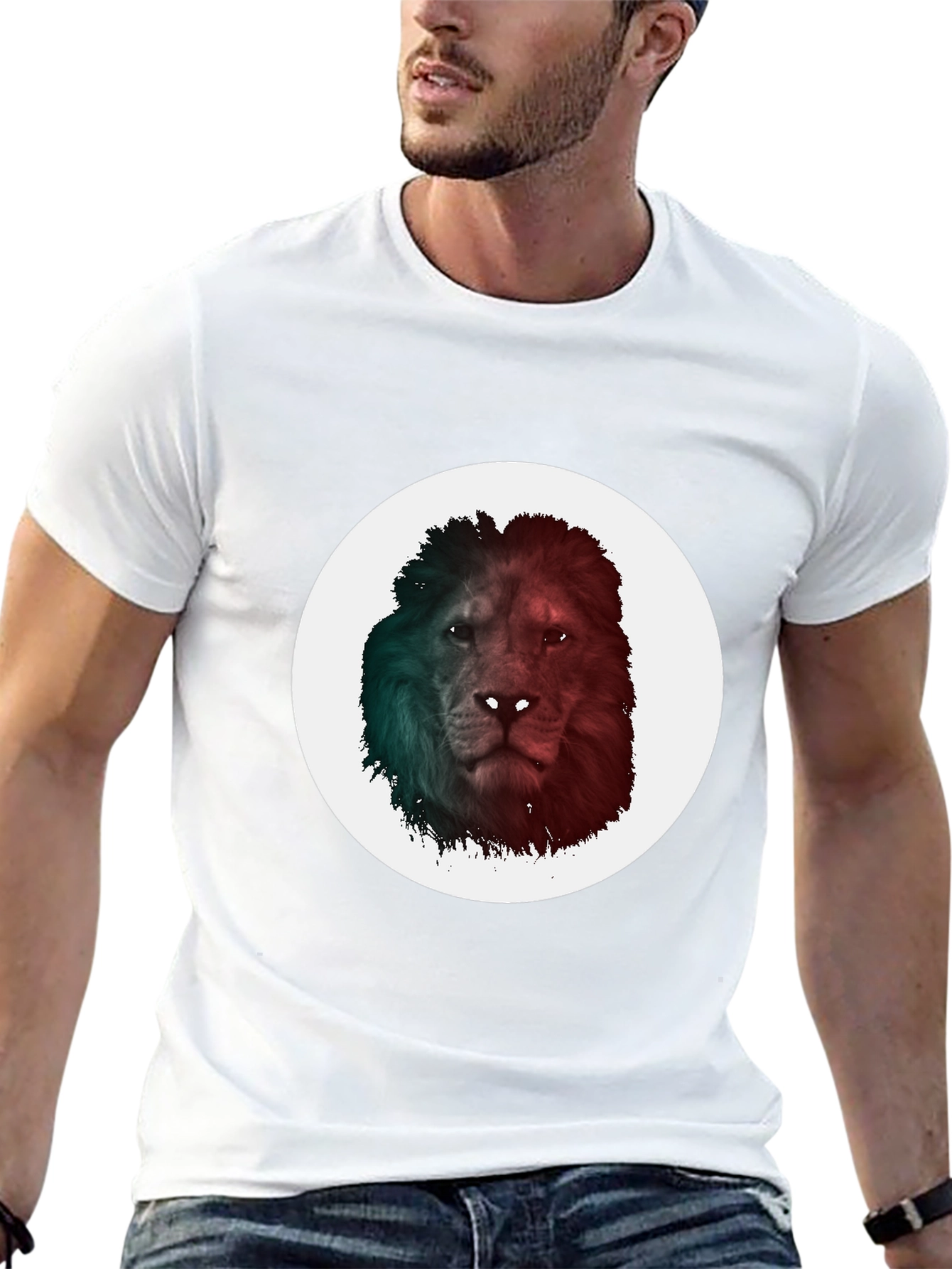Black Lion Graphic Tee - Men's Black T-Shirt view 13