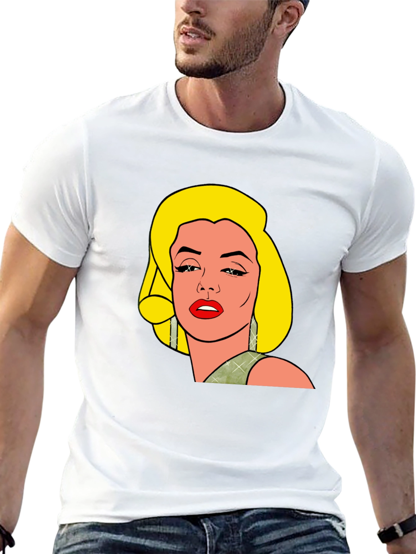 Black Pop Art Marilyn T-Shirt view 13