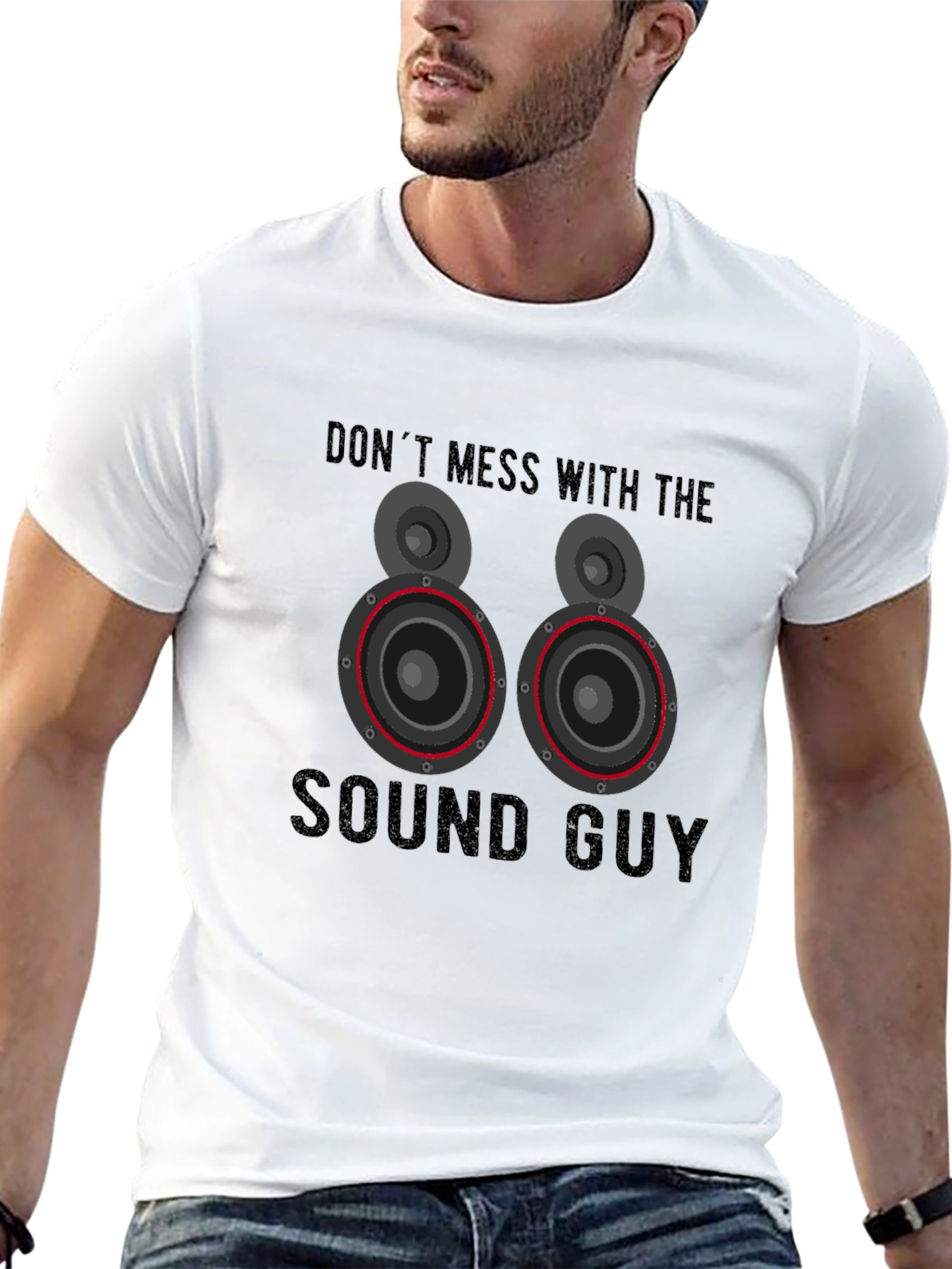Black Don't Mess With the Sound Guy T-Shirt view 13
