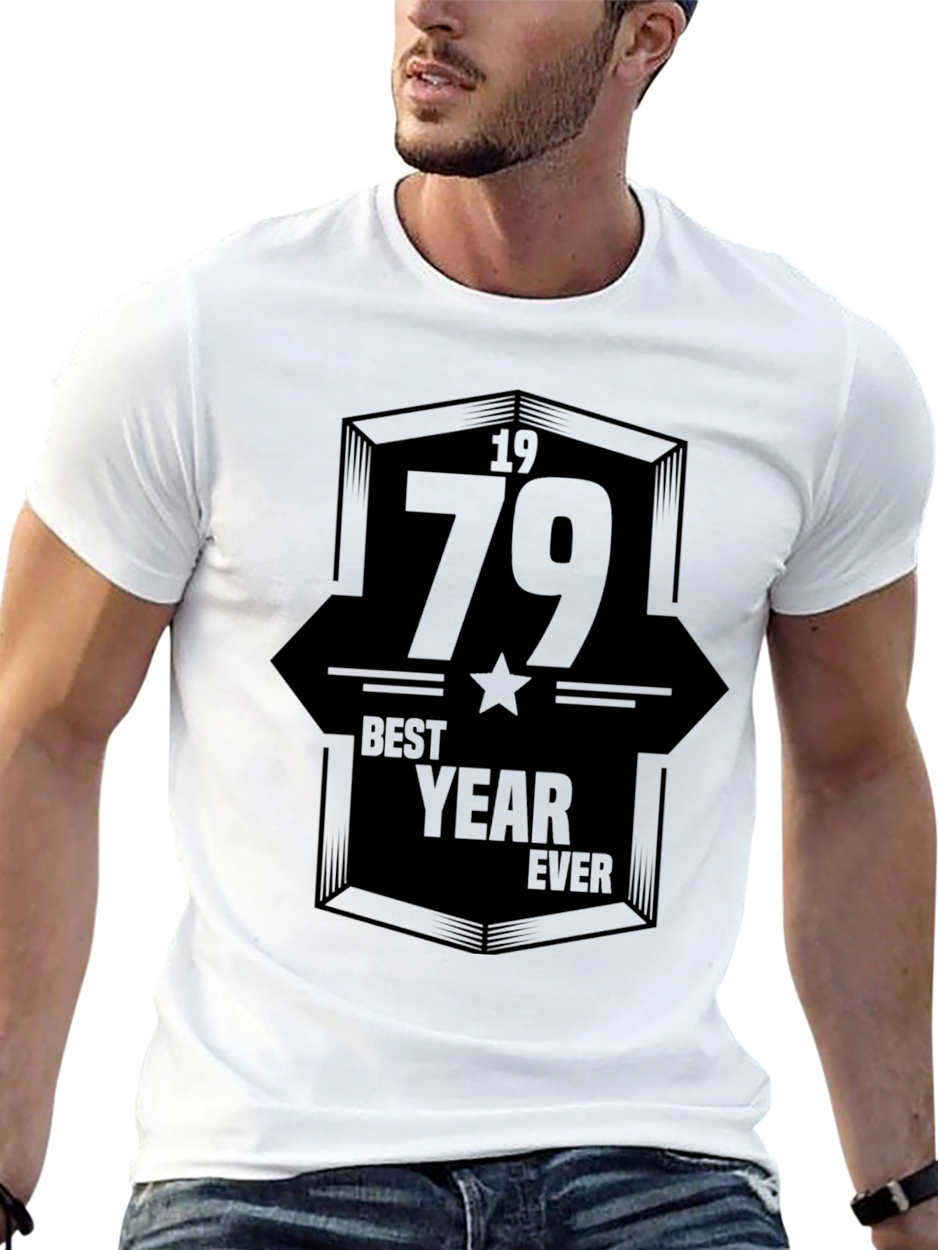 Black 1979 Best Year Ever Graphic T-Shirt - Black view 13
