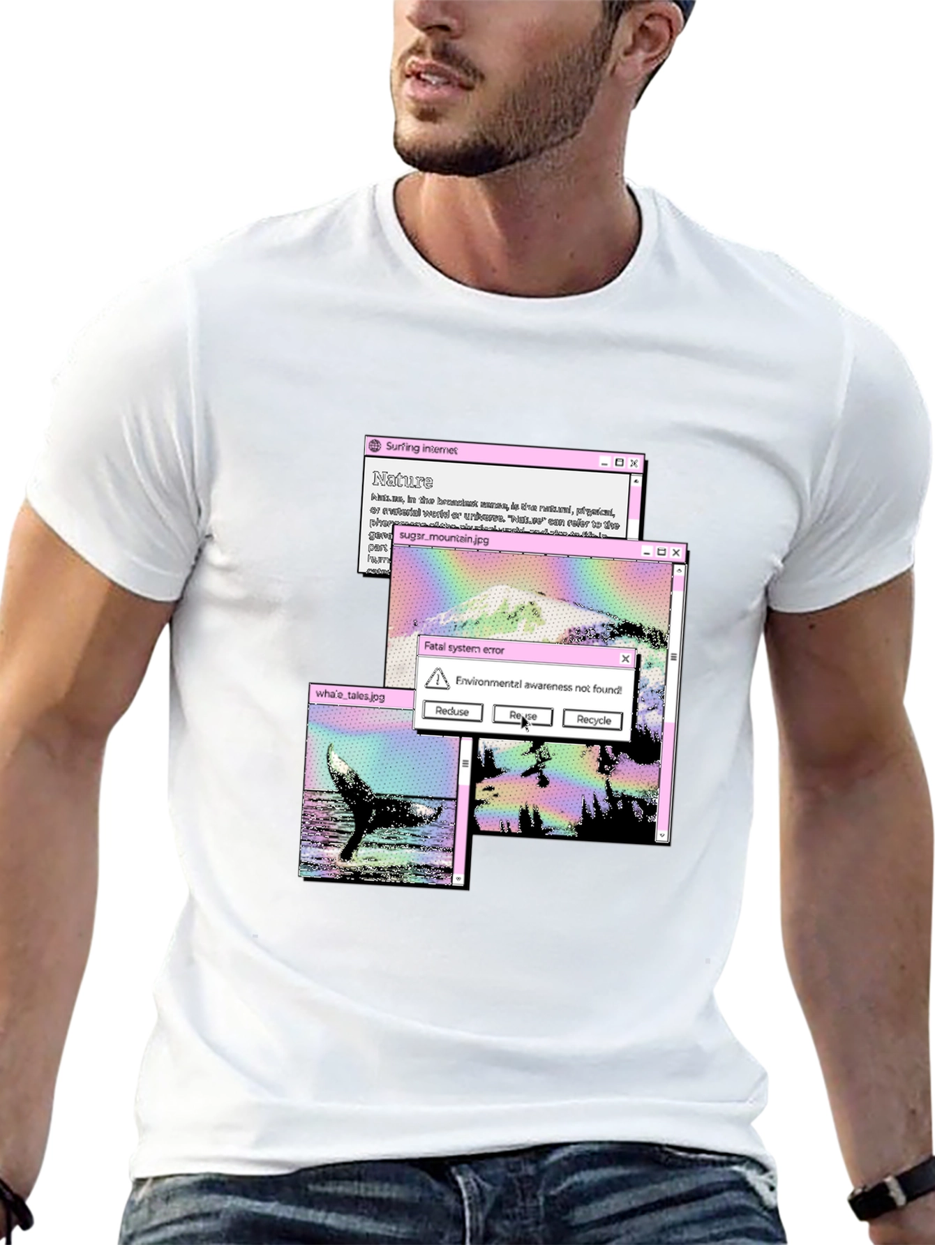 Black Surfing Internet Nature T-Shirt view 13
