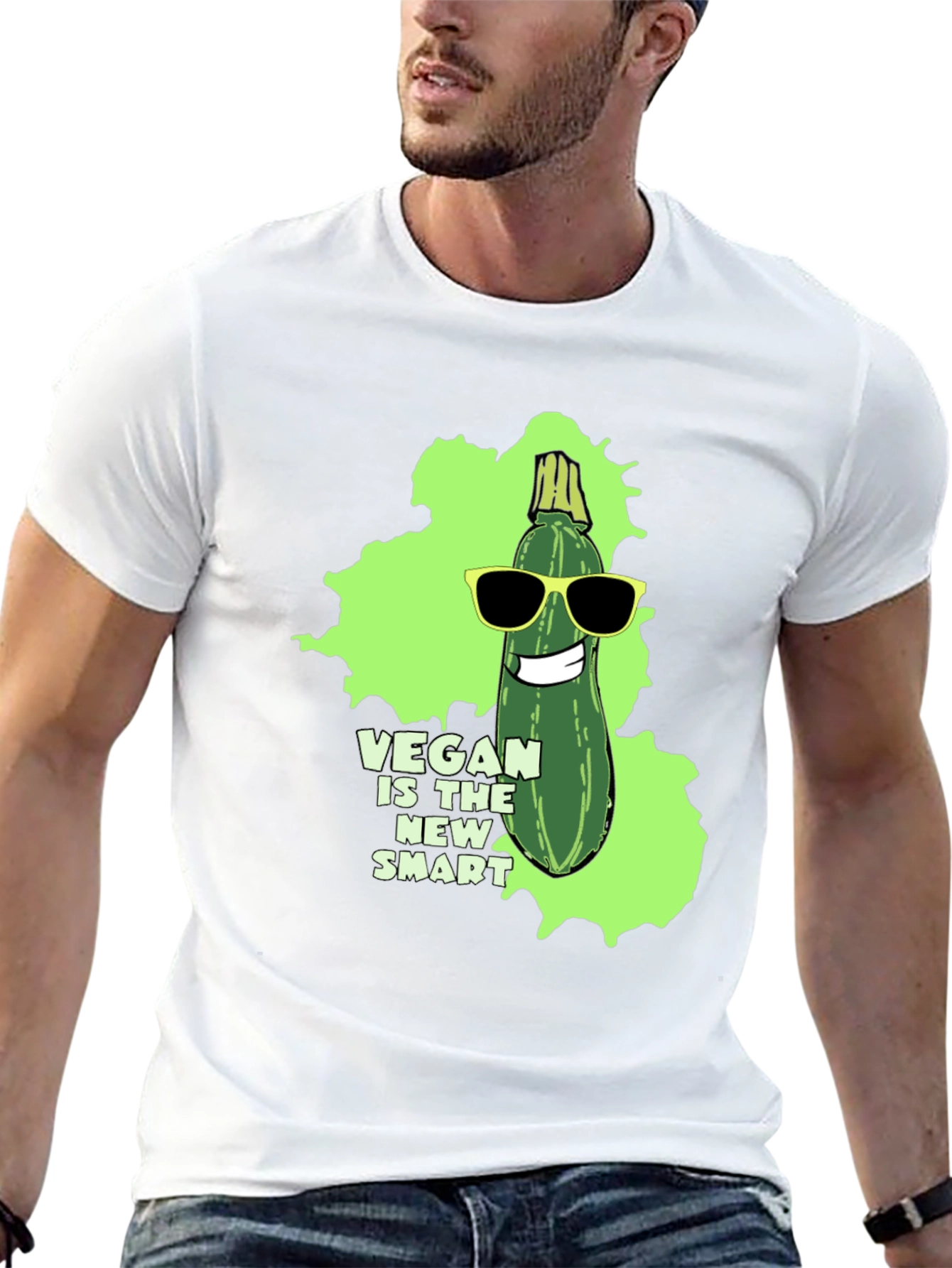 Vegan is the New Smart Graphic T-Shirt - 13