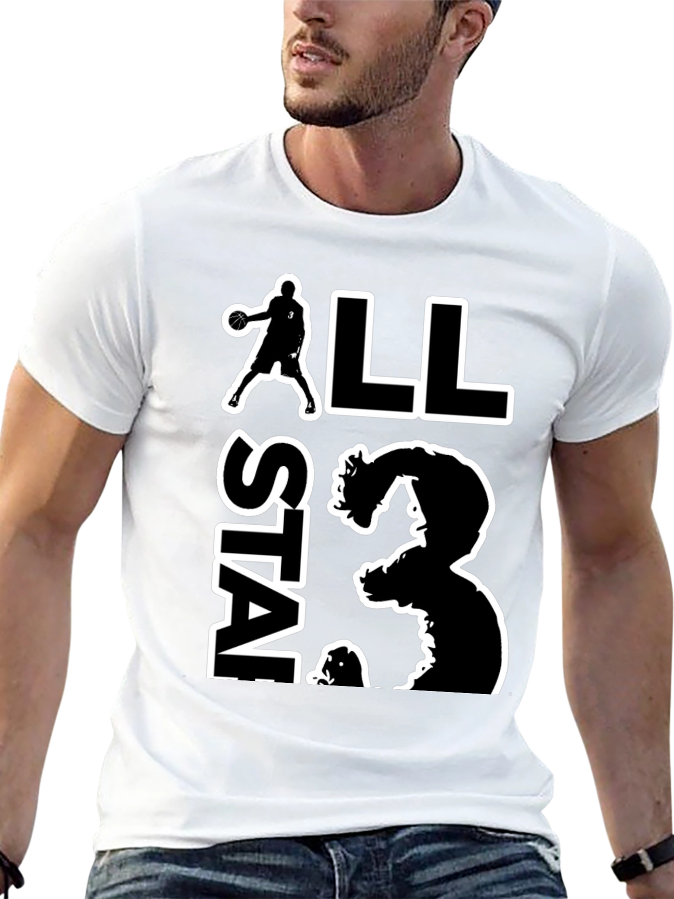 Black All Star 23 Basketball Graphic T-Shirt view 13