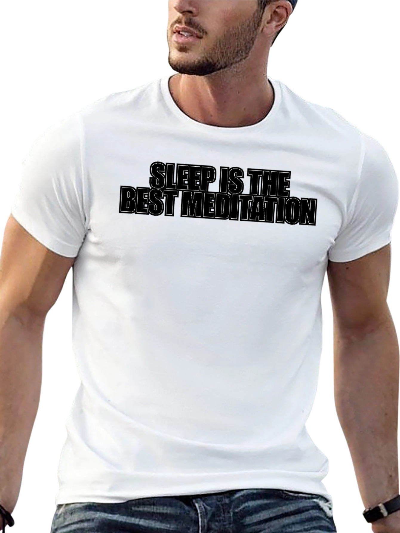 Black Sleep is the Best Meditation Graphic Tee view 13