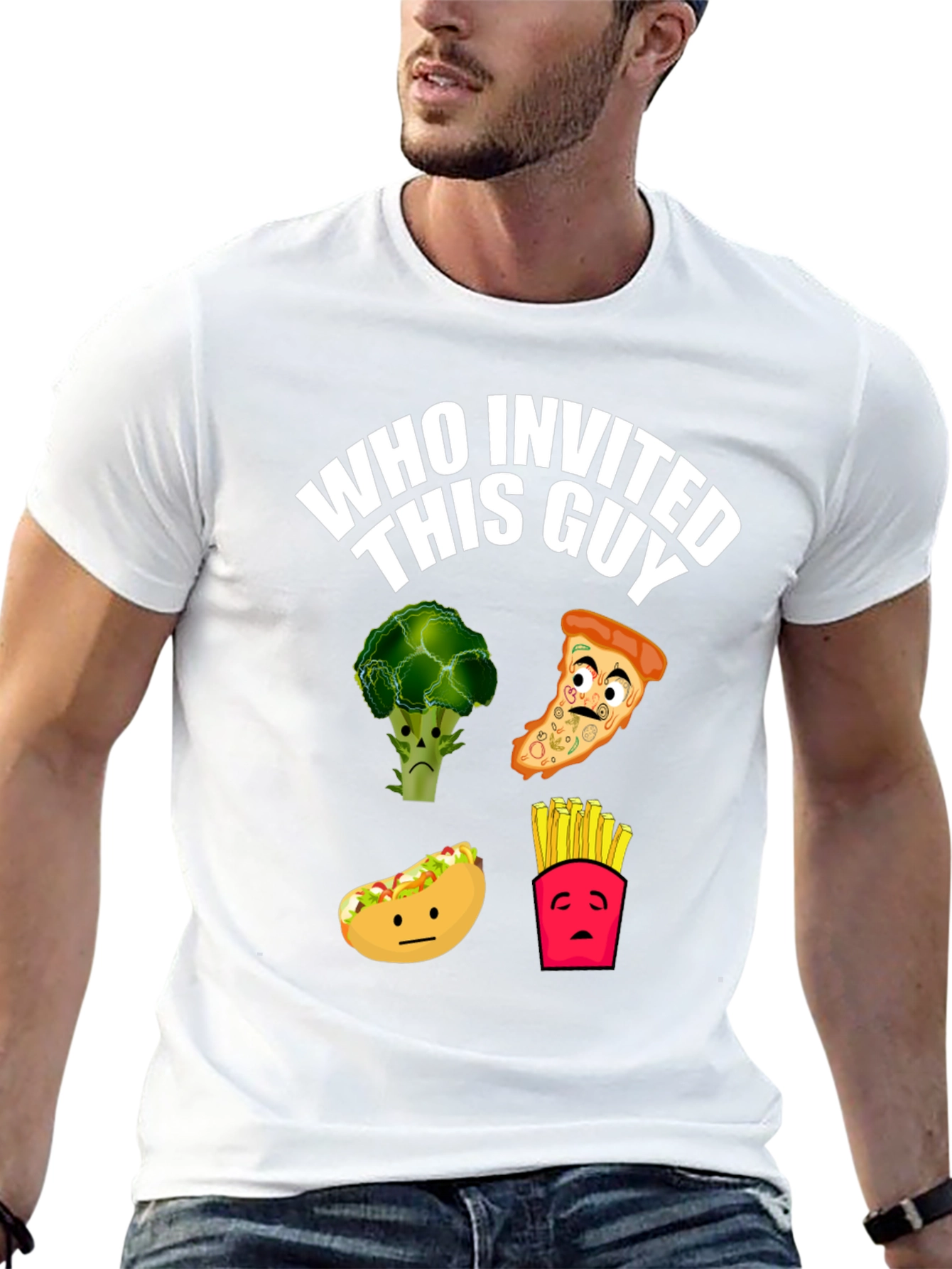 Black Who Invited This Guy T-Shirt view 13