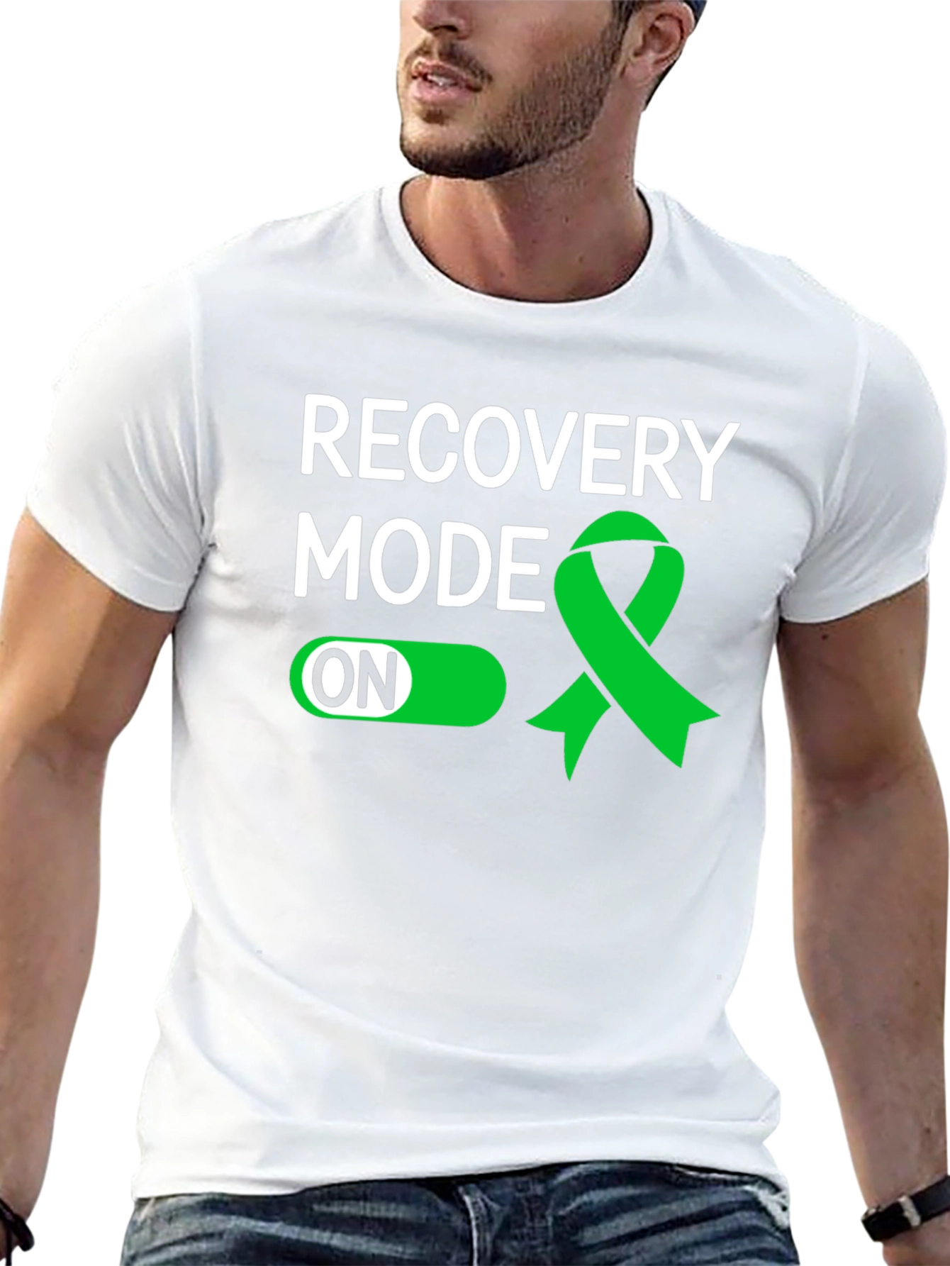 Black Recovery Mode ON T-Shirt - Mental Health Awareness view 13