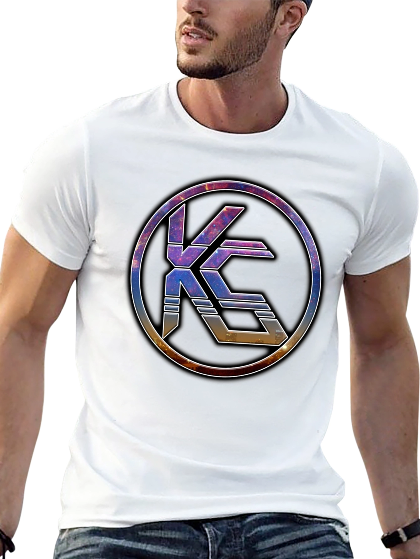 Black KC Logo Black T-Shirt - Modern Graphic Tee view 13